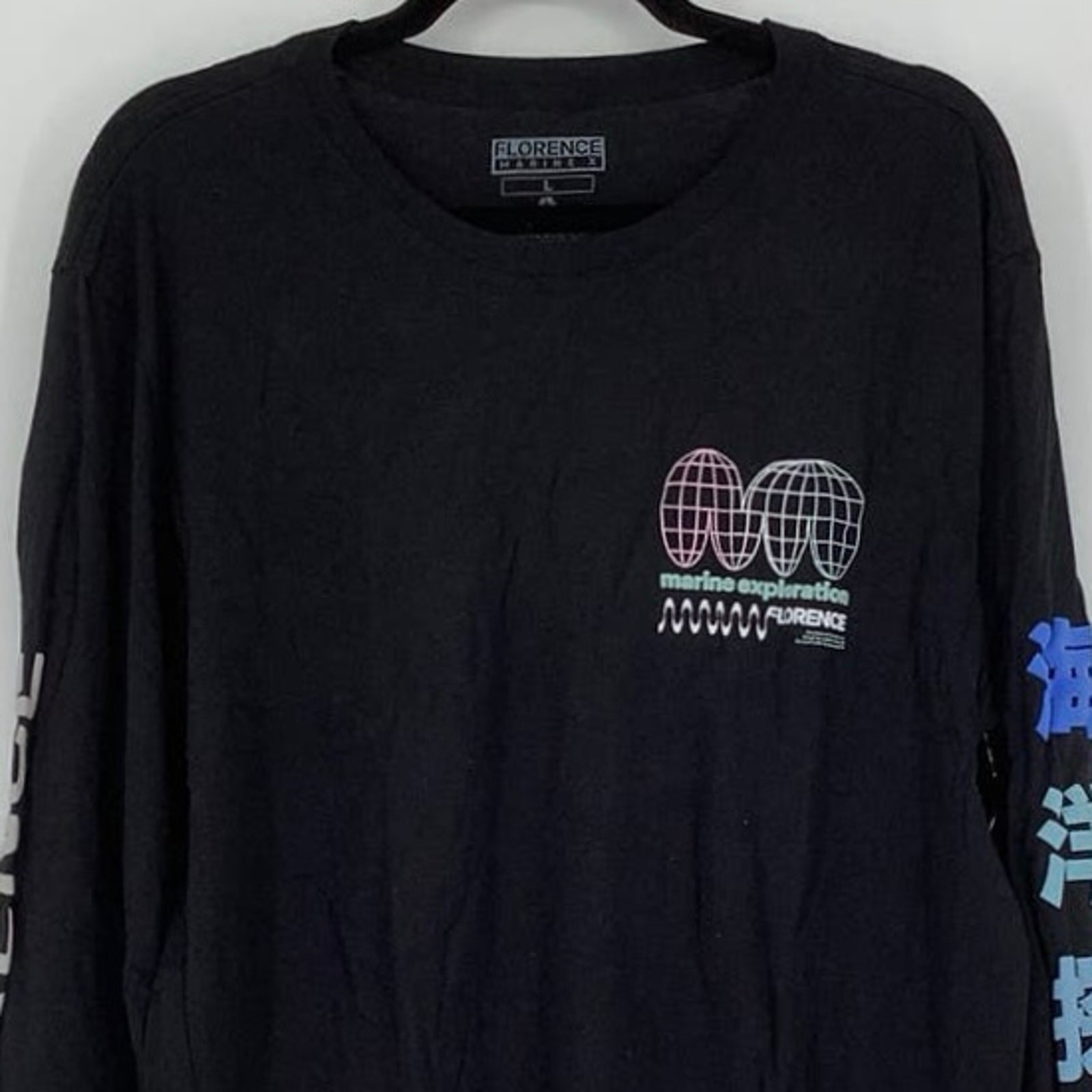 Florence Marine X Men&rsquo;s Large Black Frontier Recover Tee Long Sleeve T-Shirt M19
