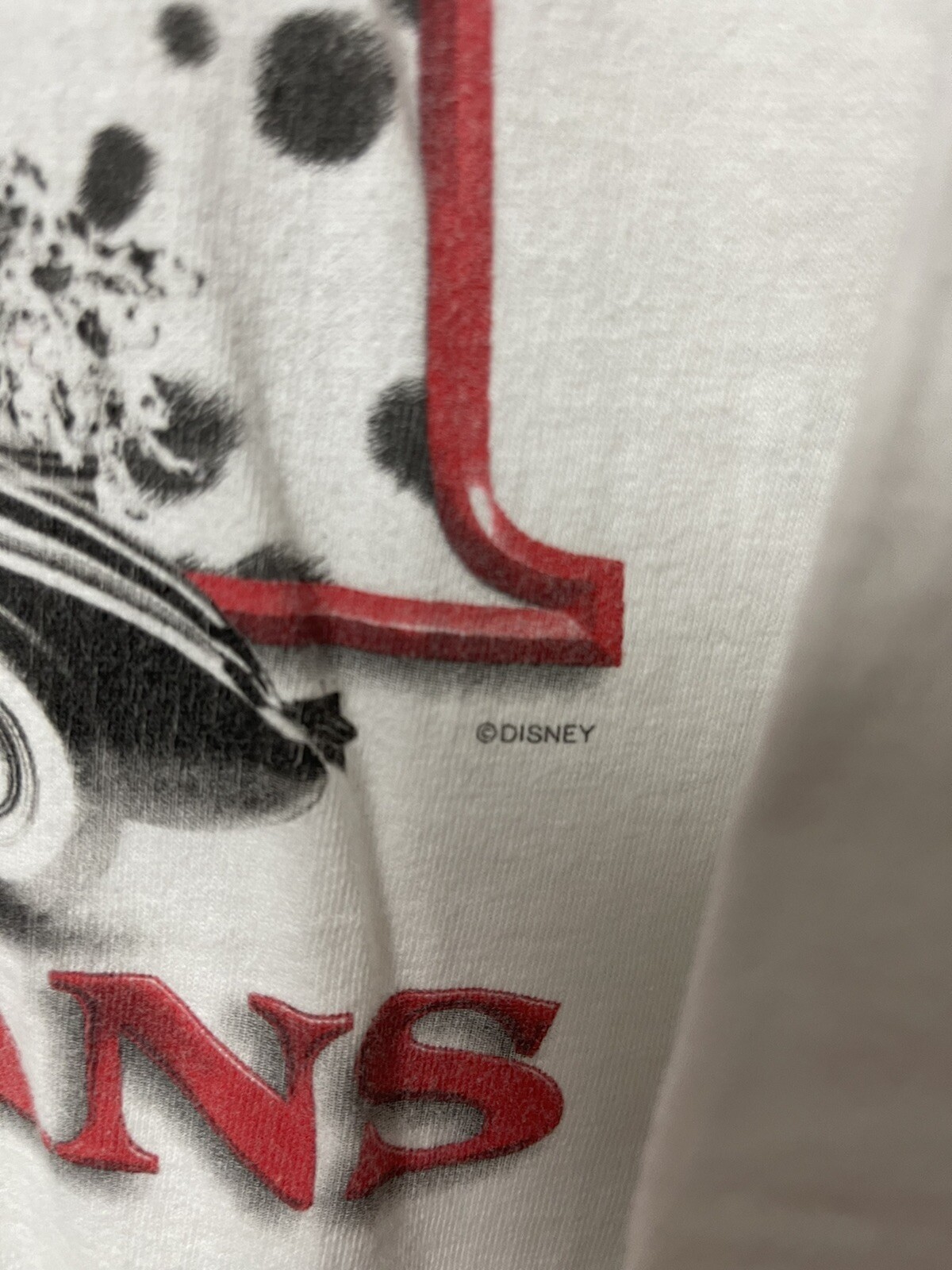 VINTAGE 101 Dalmatians Shirt Adult Extra Large White Red Disney Movie Mens 90s