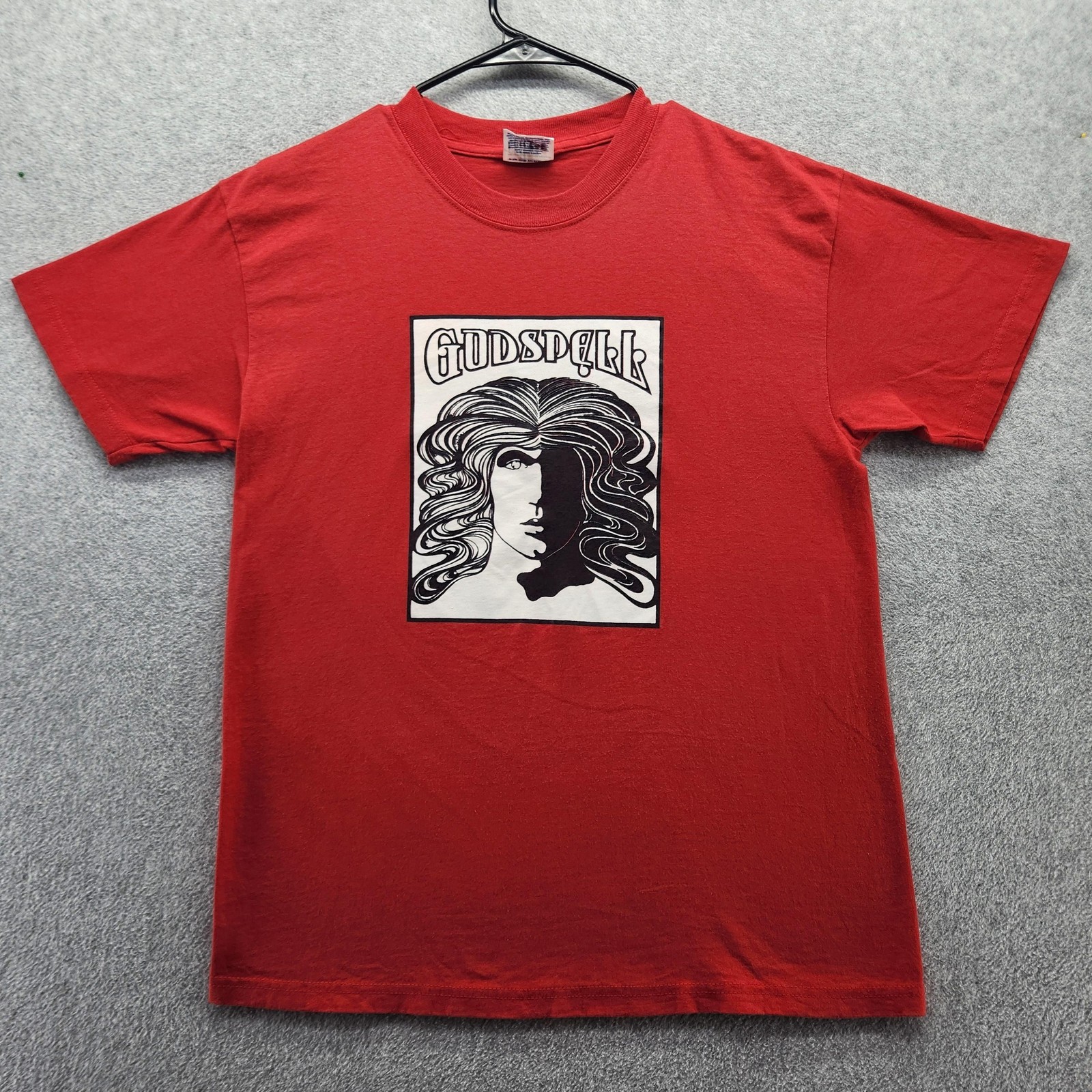 Vintage Hanes Shirt Mens Medium Red Godspell Graphic Tee 2002 Lutheran Players