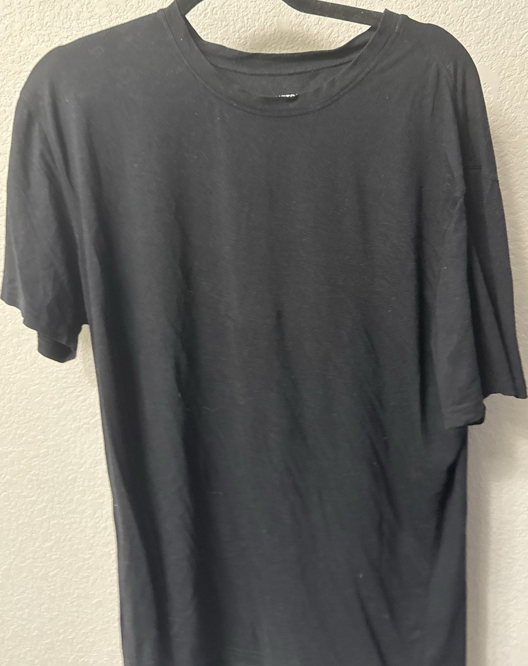 Bamboo / Cotton Men&rsquo;s Black Upf 50+ Crew Neck Size Large Netdraw
