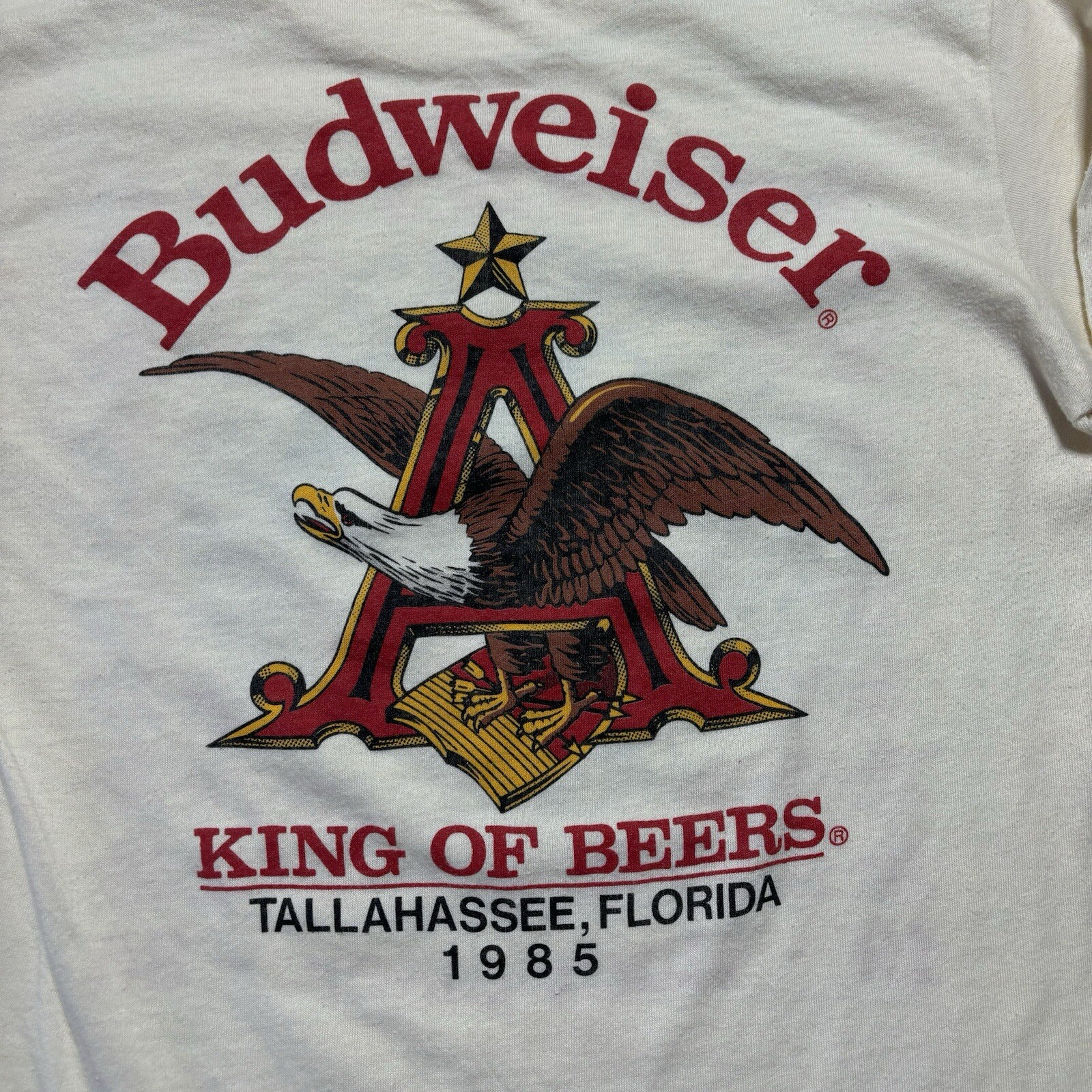 Vintage 80s Budweiser Dean Chenoweth 15k Run Long Sleeve Shirt Size M 1985