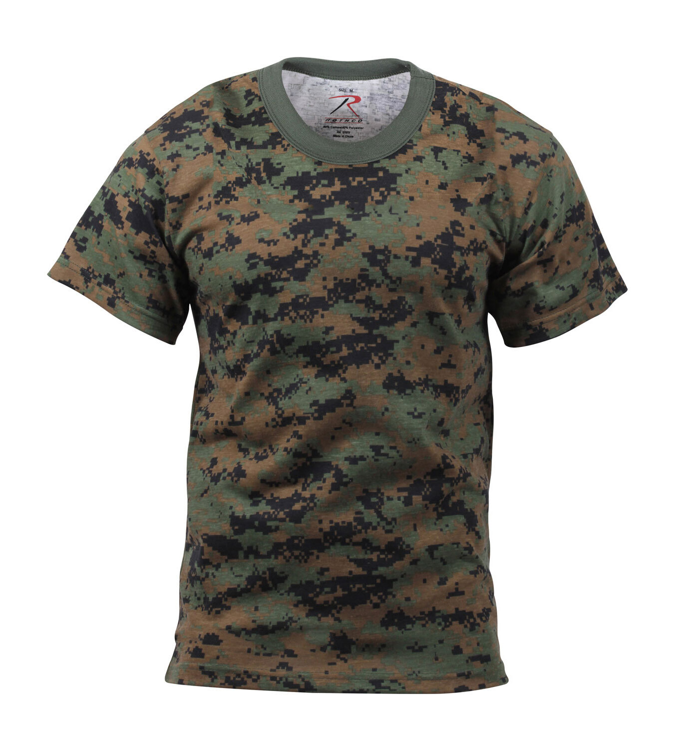 Rothco Men&rsquo;s Digital Camo T-Shirt – Woodland