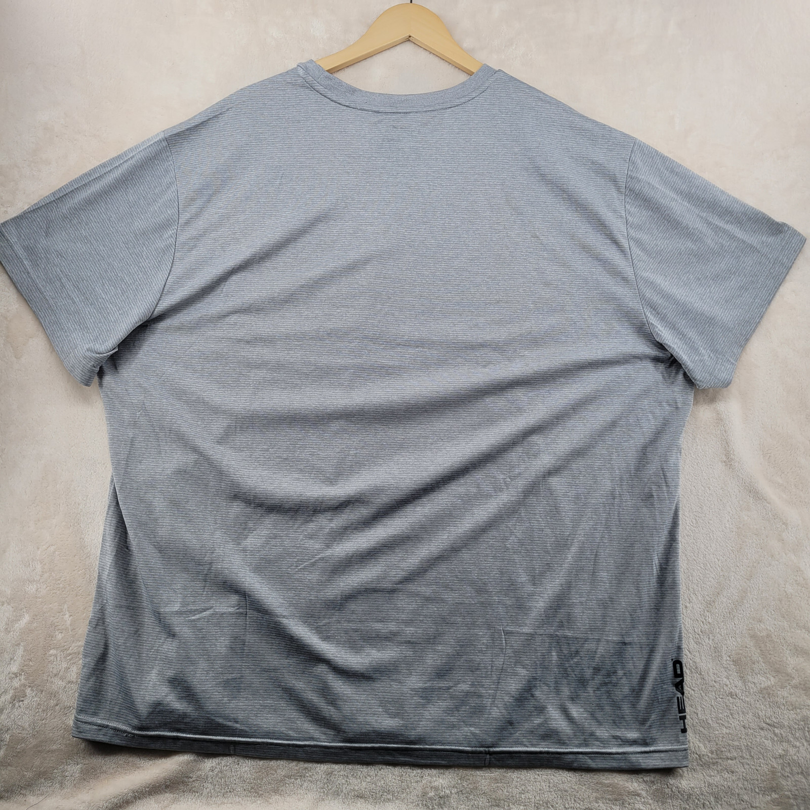 Head Hypertek Men&rsquo;s Size 4XL Solid Gray Tennis Athletic Crew-Neck T-Shirt