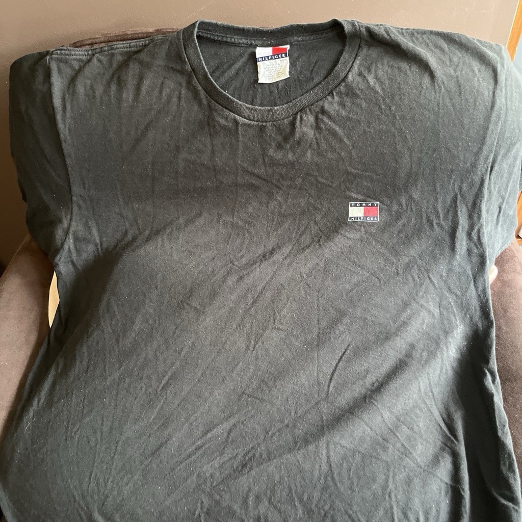 Tommy Hilfiger Black Logo Short Sleeve Crew Neck Men&rsquo;s T-Shirt M