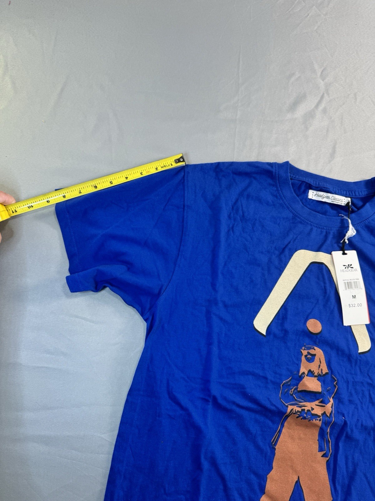 Headgear Classics Men’s AALIYAH T-Shirt Blue Size Medium Graphic Print Tee NEW
