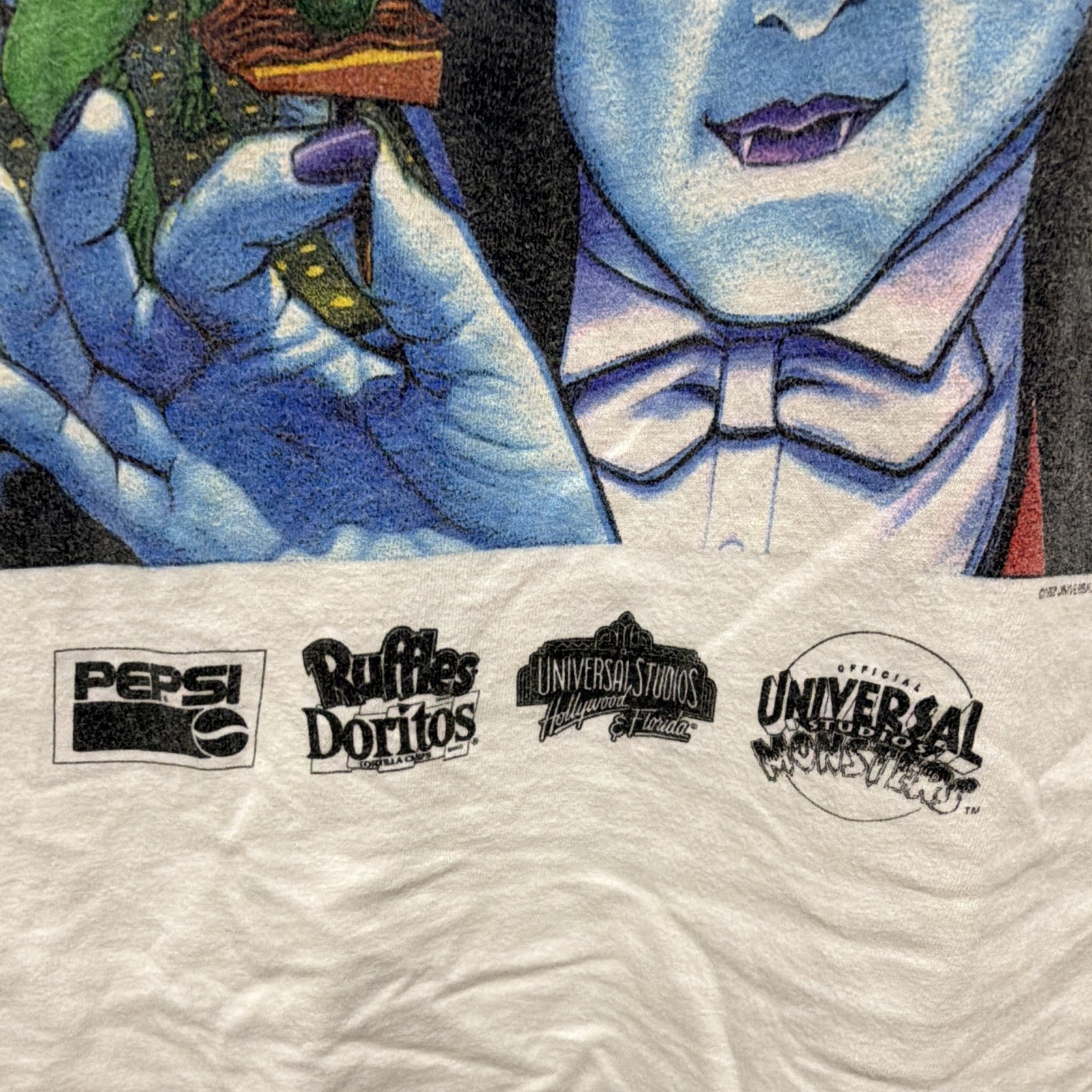 1992 Universal Studios Monsters Party Dracula Frankenstein Graphic XL 90s Tee