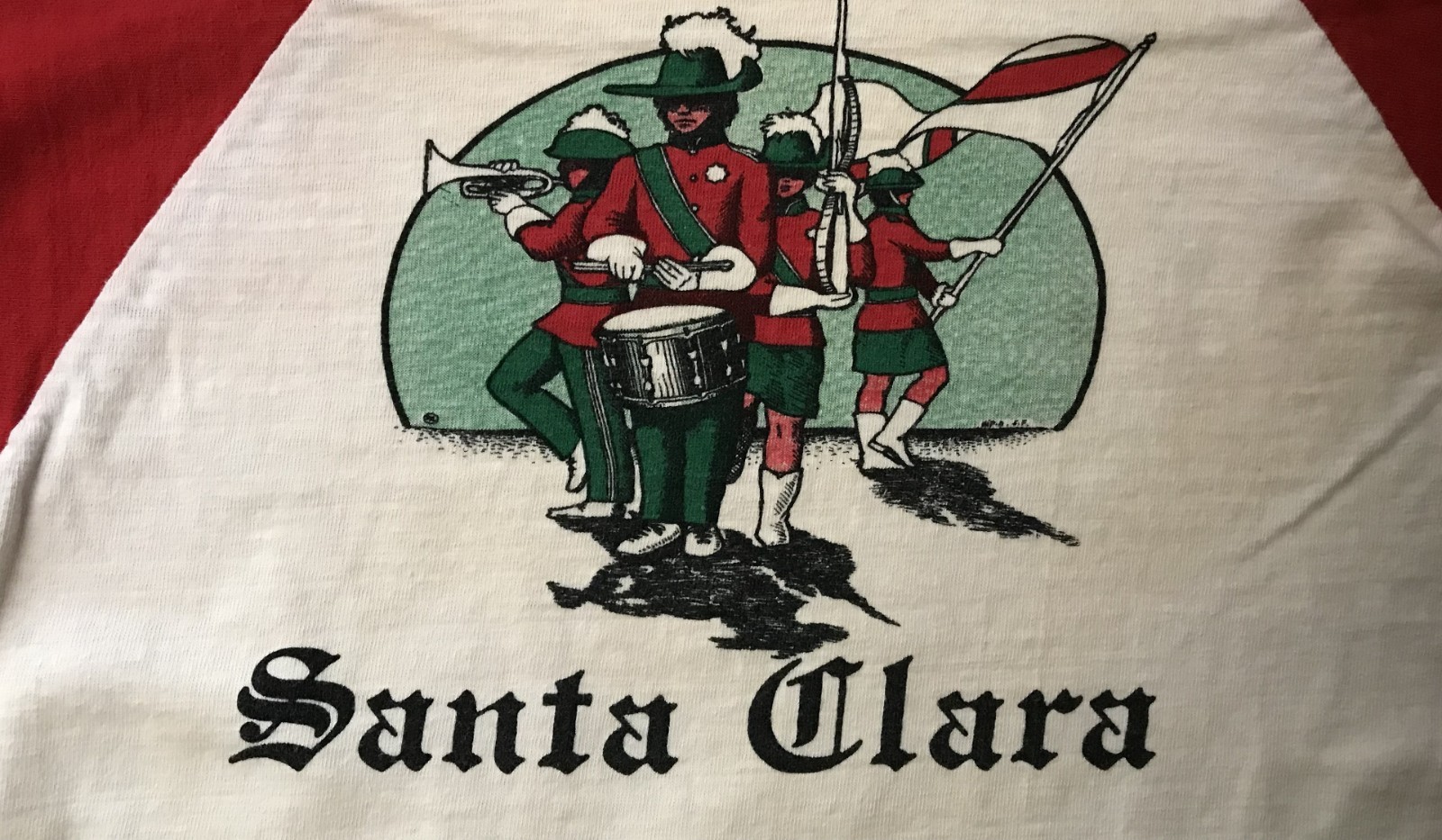 Santa Clara Vanguard vintage jersey t-shirt from mid 1970s, Drum Corps t-shirt