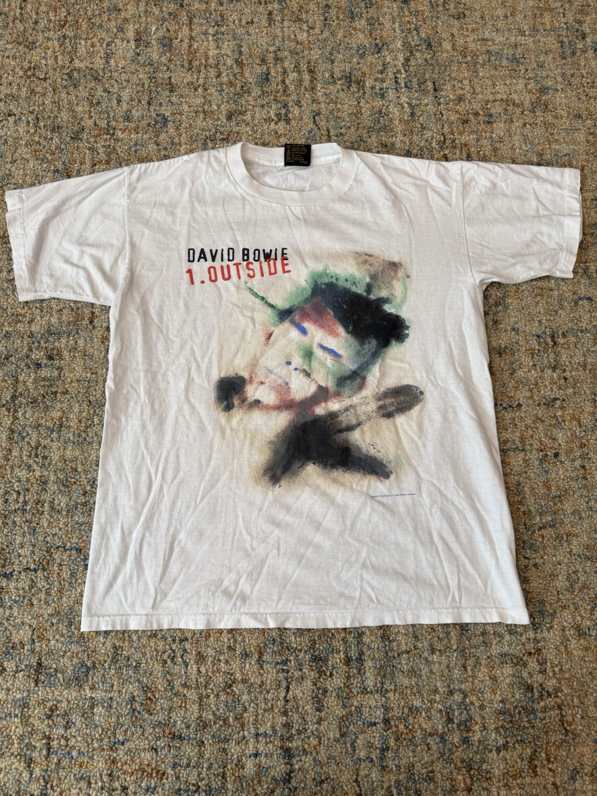 Vintage David Bowie Outside Band Tour Tee Shirt 90s Size Large