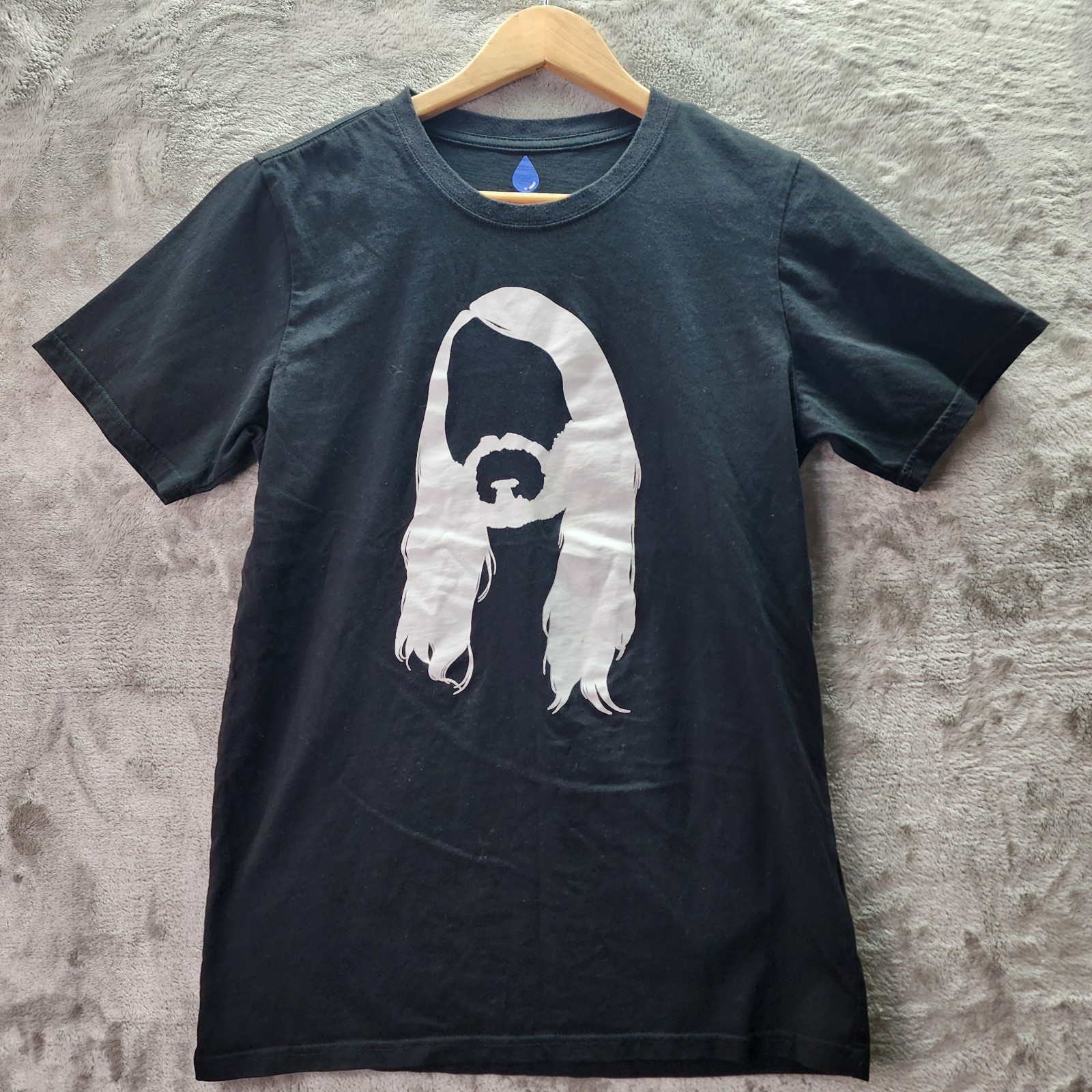Moist Warren James LLC Beard Silhouette Graphic Tee Black Size Large 100% Cotton