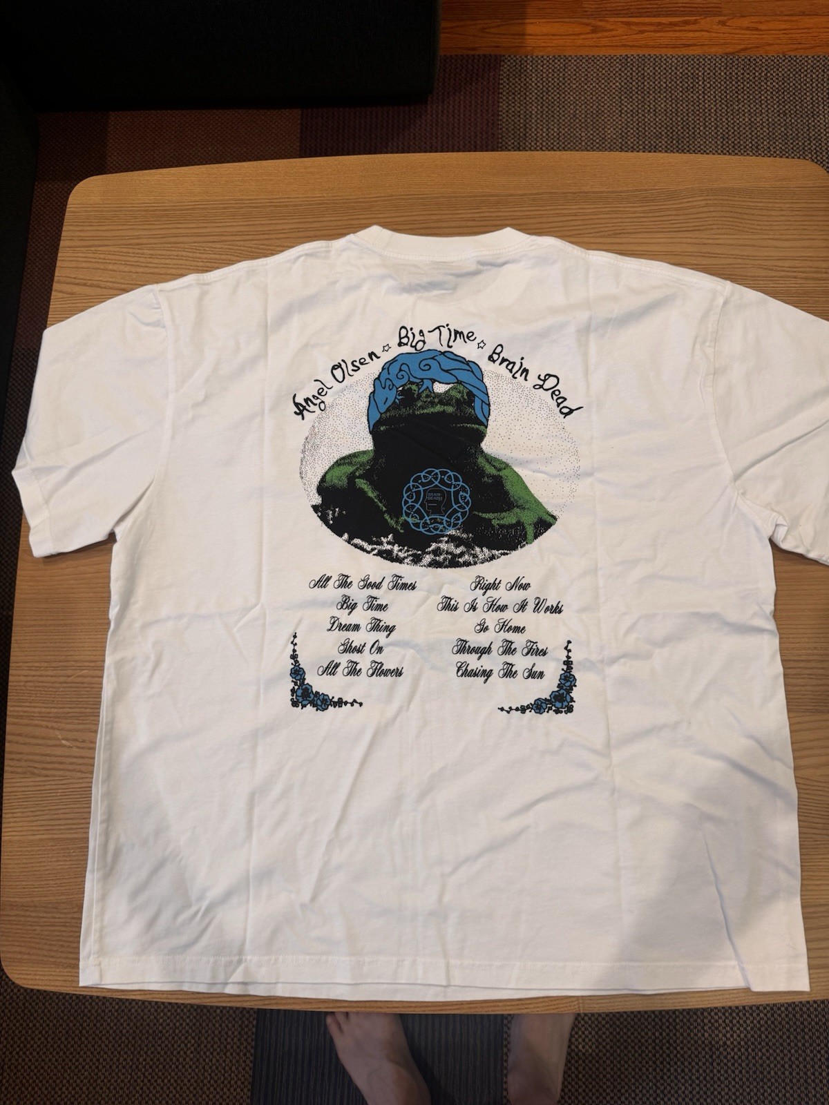 Brain Dead x Angel Olsen Big Time T-Shirt Deadstock New White XL 2022 Never Worn