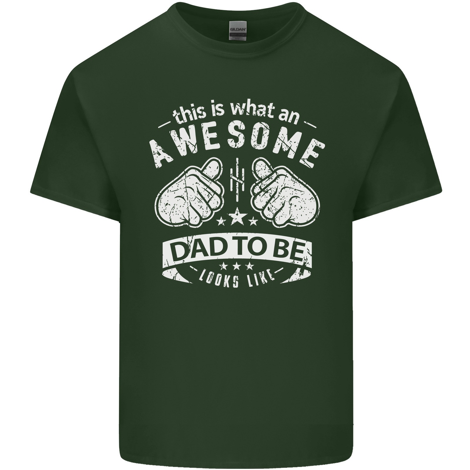 Awesome Dad to Be Looks New Dad Daddy Mens Light Cotton T-Shirt
