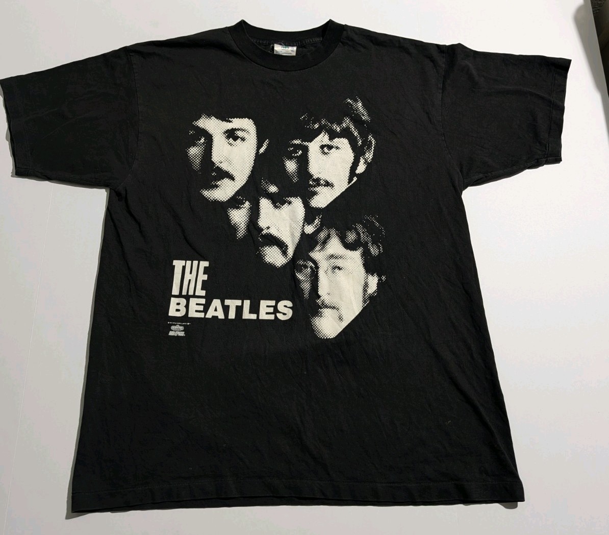 Winterland Men&rsquo;s XL Black The Beatles Double-Sided Graphic Tee 90s Cotton