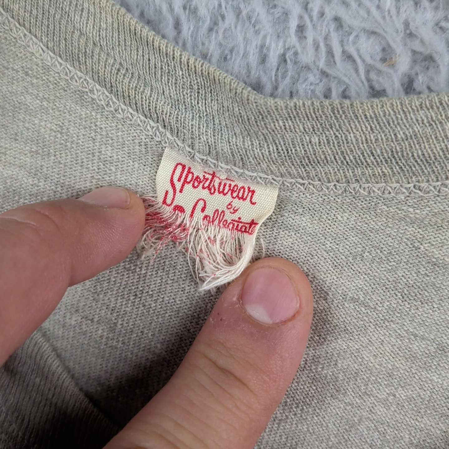 VTG 1960s Sportswear by Collegiate T Shirt Mens L Gray Gustavus Adolphus College