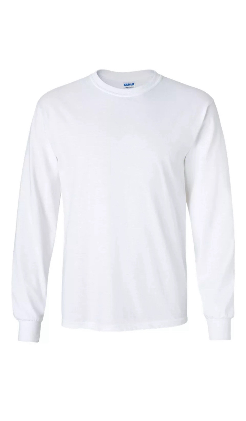 LOT OF 5 🔥 Gildan Ultra Cotton Long-Sleeve T-Shirt Plain White 4XL