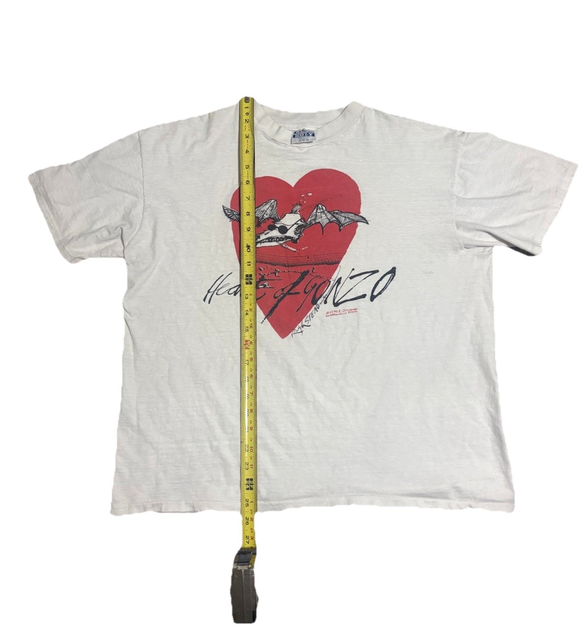 1971 HUNTER S THOMPSON Vintage Art “Heart of Gonzo” RALPH STEADMAN Hanes Shirt