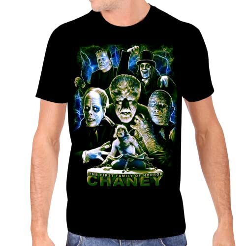 Rock Rebel Lon Chaney The First Family of Horror Men&rsquo;s T-Shirt Wolfman Mummy Tee