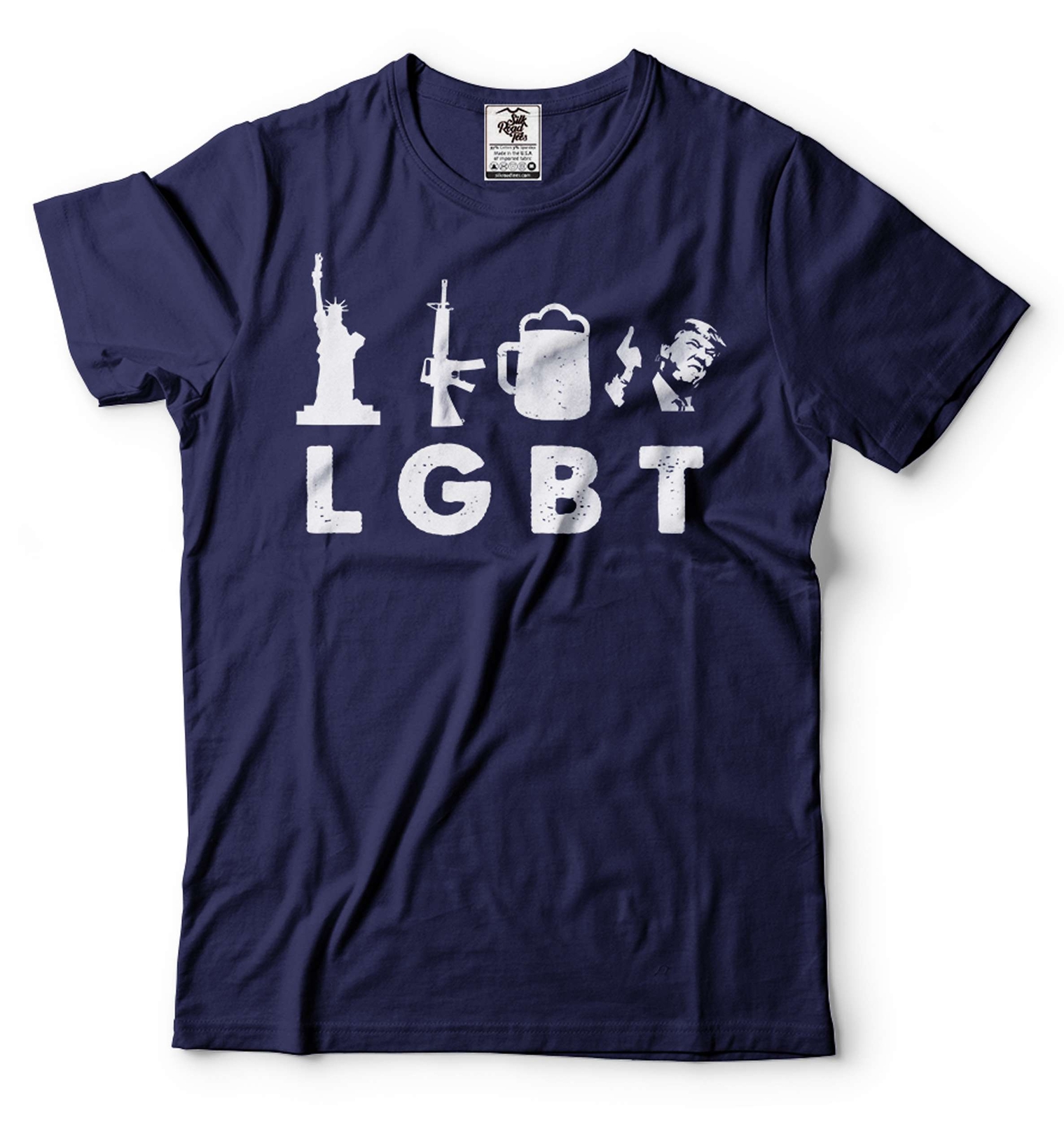 LGBT Shirt Liberty Guns Beer Trump T-Shirt Funny Patriotic T-Shirt Trump Shirts