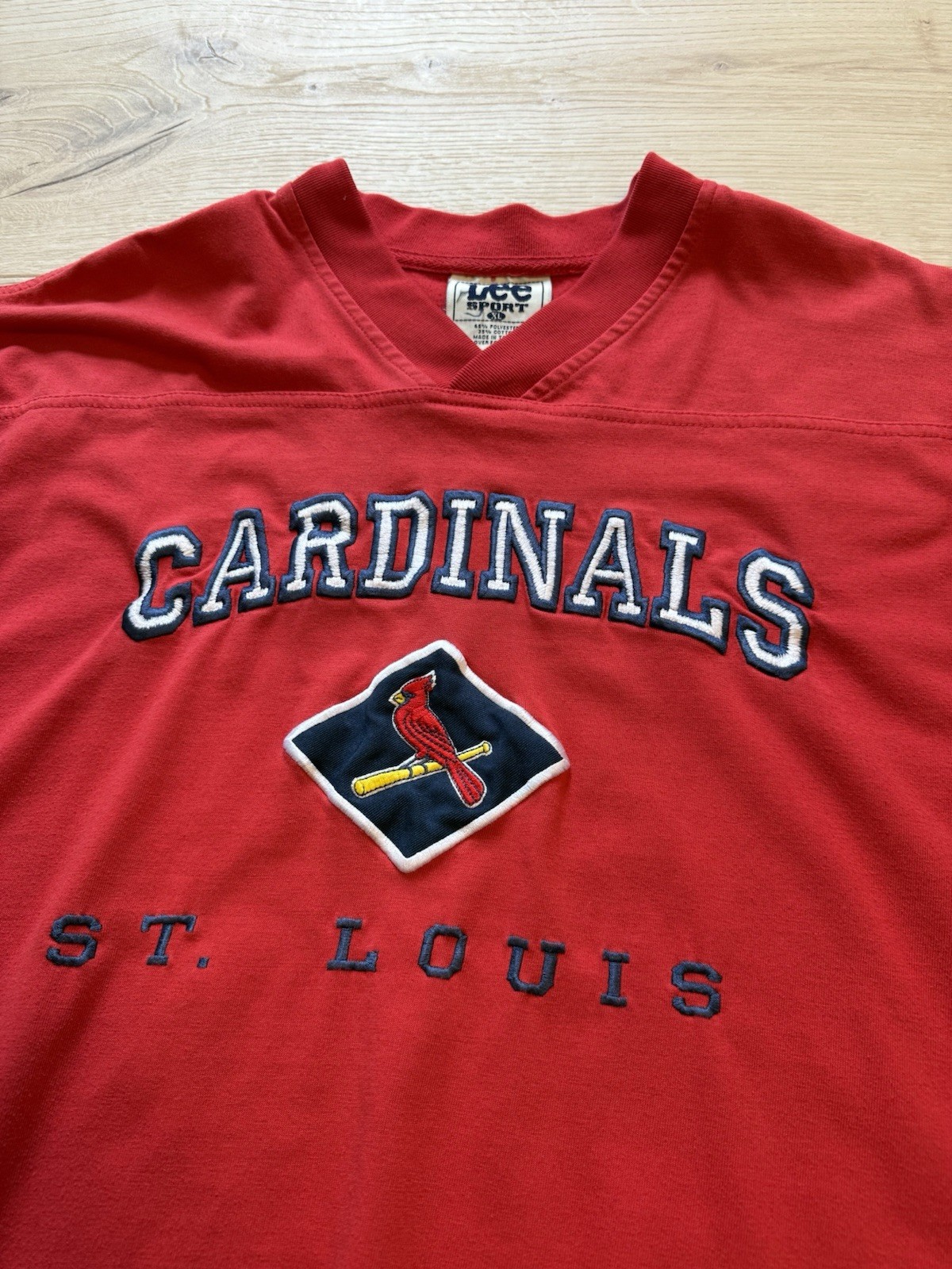 Men’s Vintage St. Louis Cardinals Lee Sport Shirt XL Sleveless Embroidered