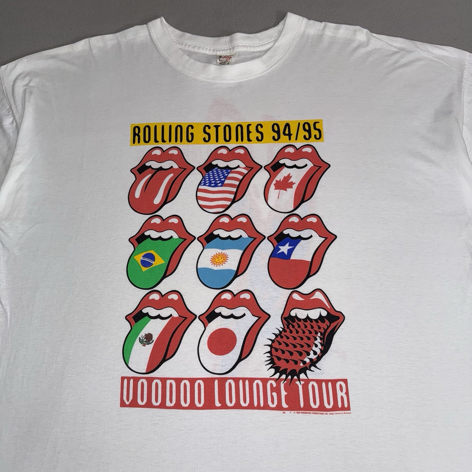 Vintage Rolling Stones 1994-1995 Voodoo Lounge World Tour T-shirt XL Rock Music
