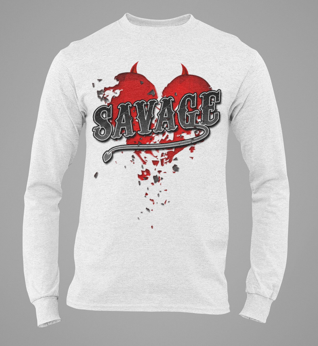 Sneaker Tee Savage Hearted Tee Street Wear Tee Shirt Mens Hip Hop Long sleeve