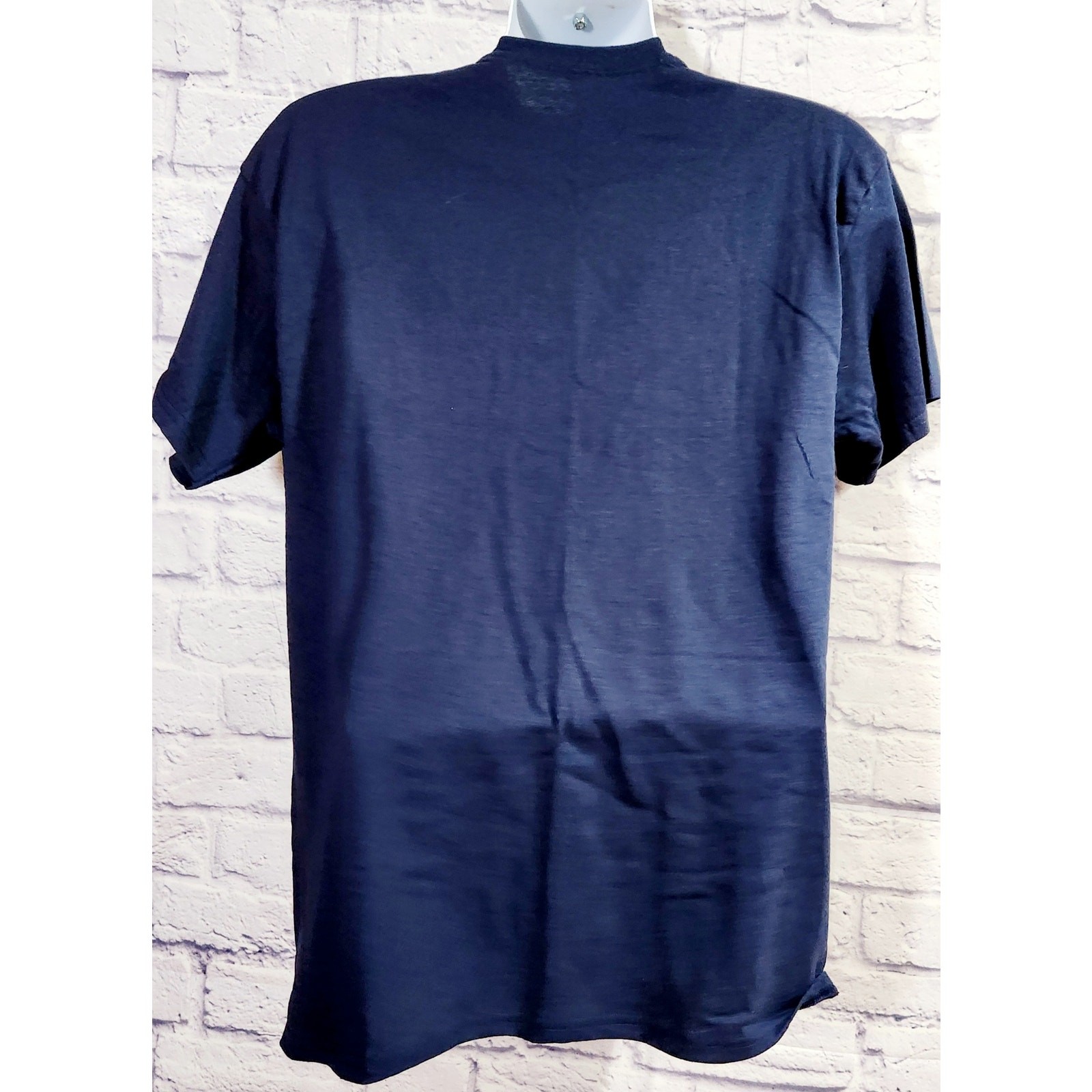 Gildan Dark Blue Crew Neck Short Sleeves Shirt Large NWTS Lightweight Soft