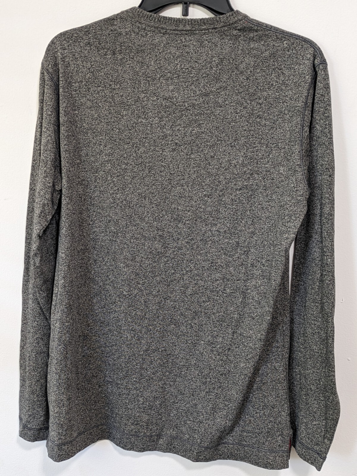 Robert Graham Mens Gray Long Sleeve Pullover Shirt SMALL Embroidered Logo Warm