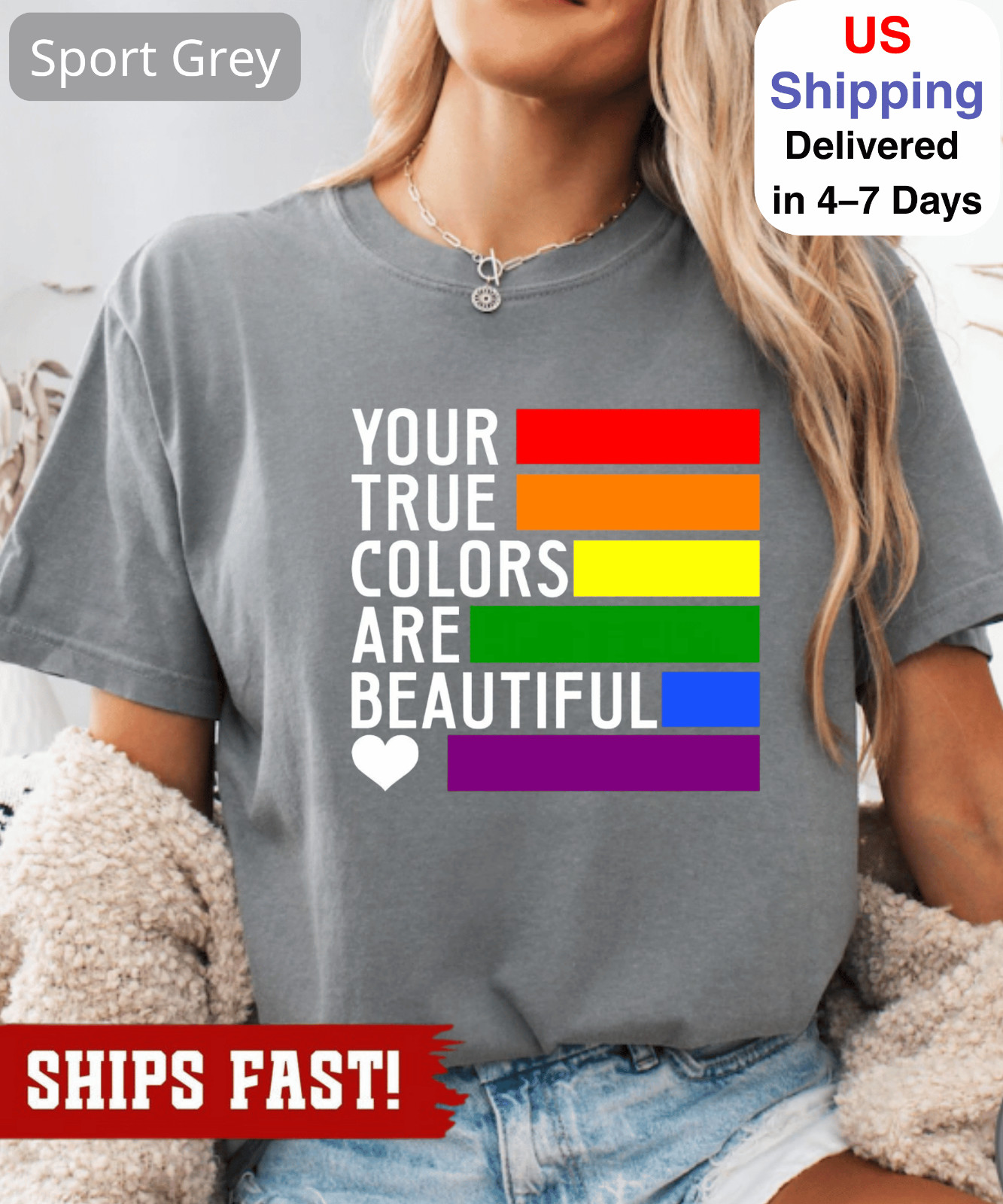 Your True Colors are Beautiful Shirt, Pride Month Shirt, LGBTQ Shirt, Love is Lo