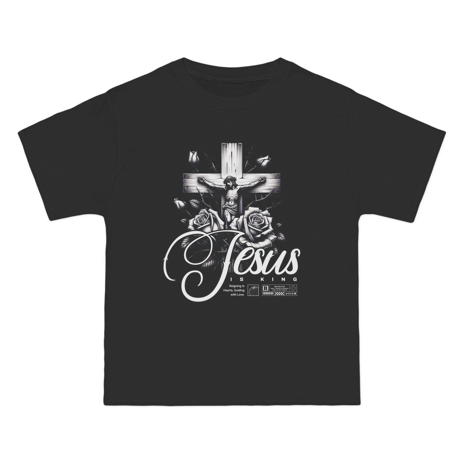 Jesus Is King Shirt, Christian Jesus Cross Tee Faith Based Shirt, Bible Gift Tee