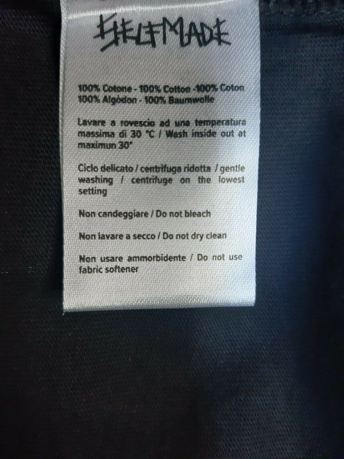 SELF MADE SCREEN PRINT AND EMBROIDERY T SHIRT-BLACK.