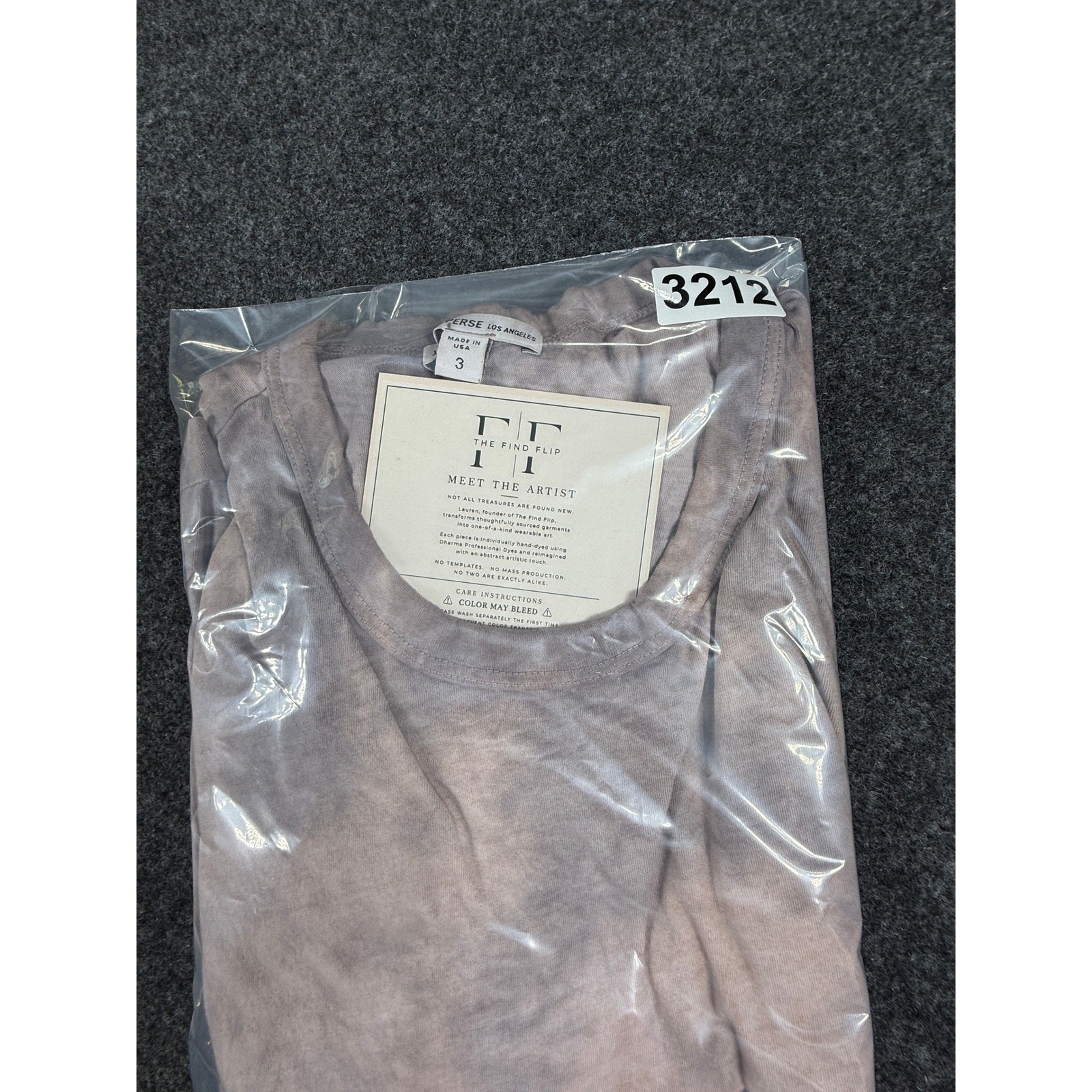 James Perse T-Shirt Mens Size 3 Brown Grey Cloud Wash Hand Dyed Cotton Tee