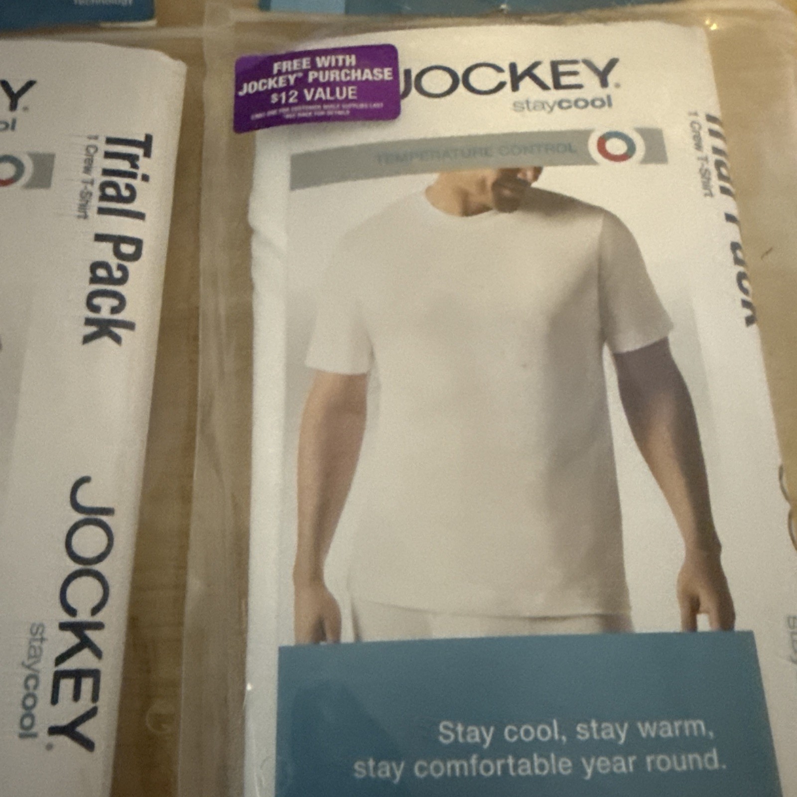 New Jockey Men&rsquo;s Classic (2) 1-Pack Crew Neck T-Shirt Large Staycool