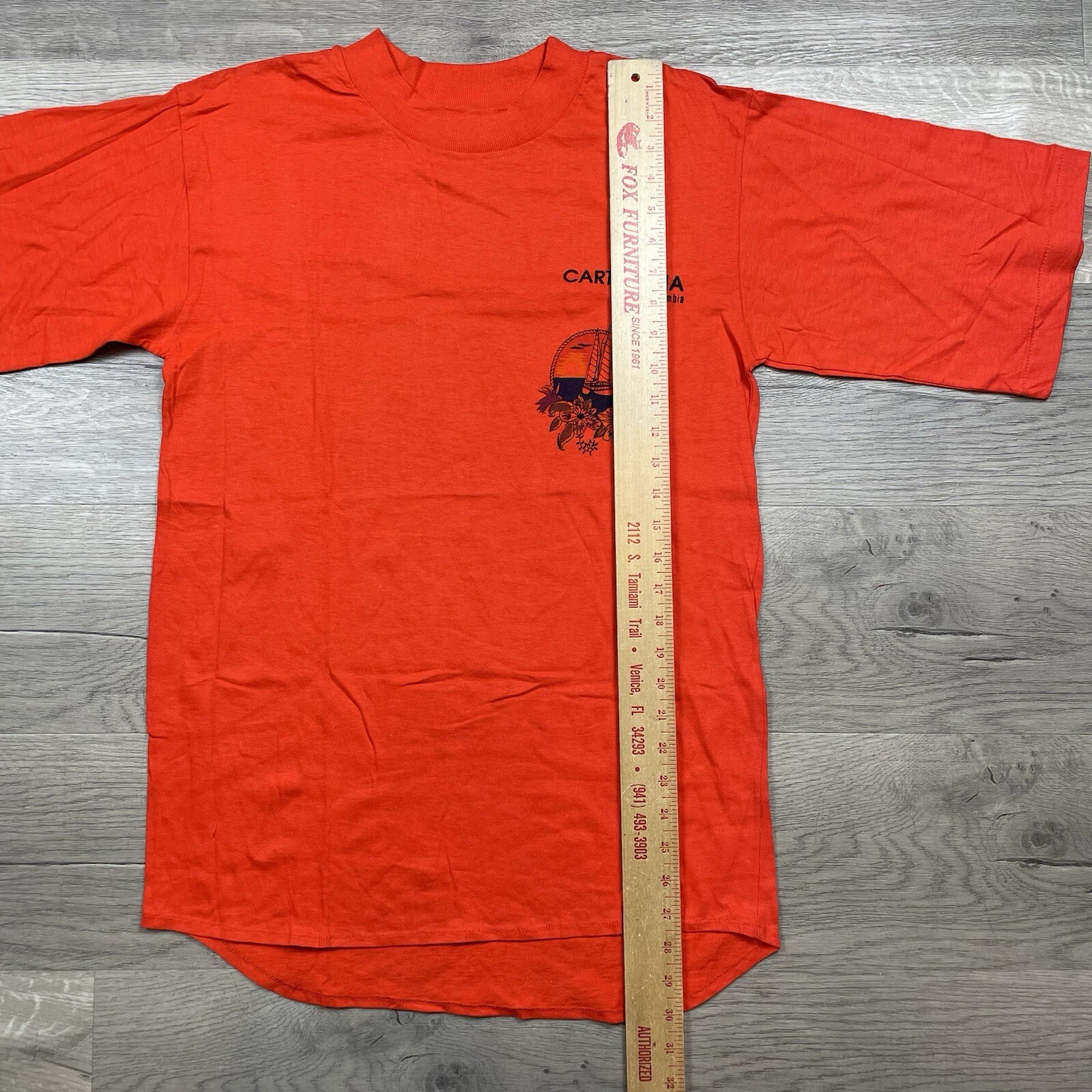 VTG Fixed Rivet Sportswear Mens Cartagena Colombia T Shirt Single Stitch Size S