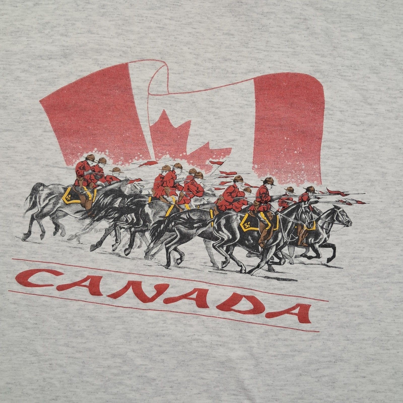 Canada T Shirt Large Men&rsquo;s White Cotton Vintage Single Stitch Tourist
