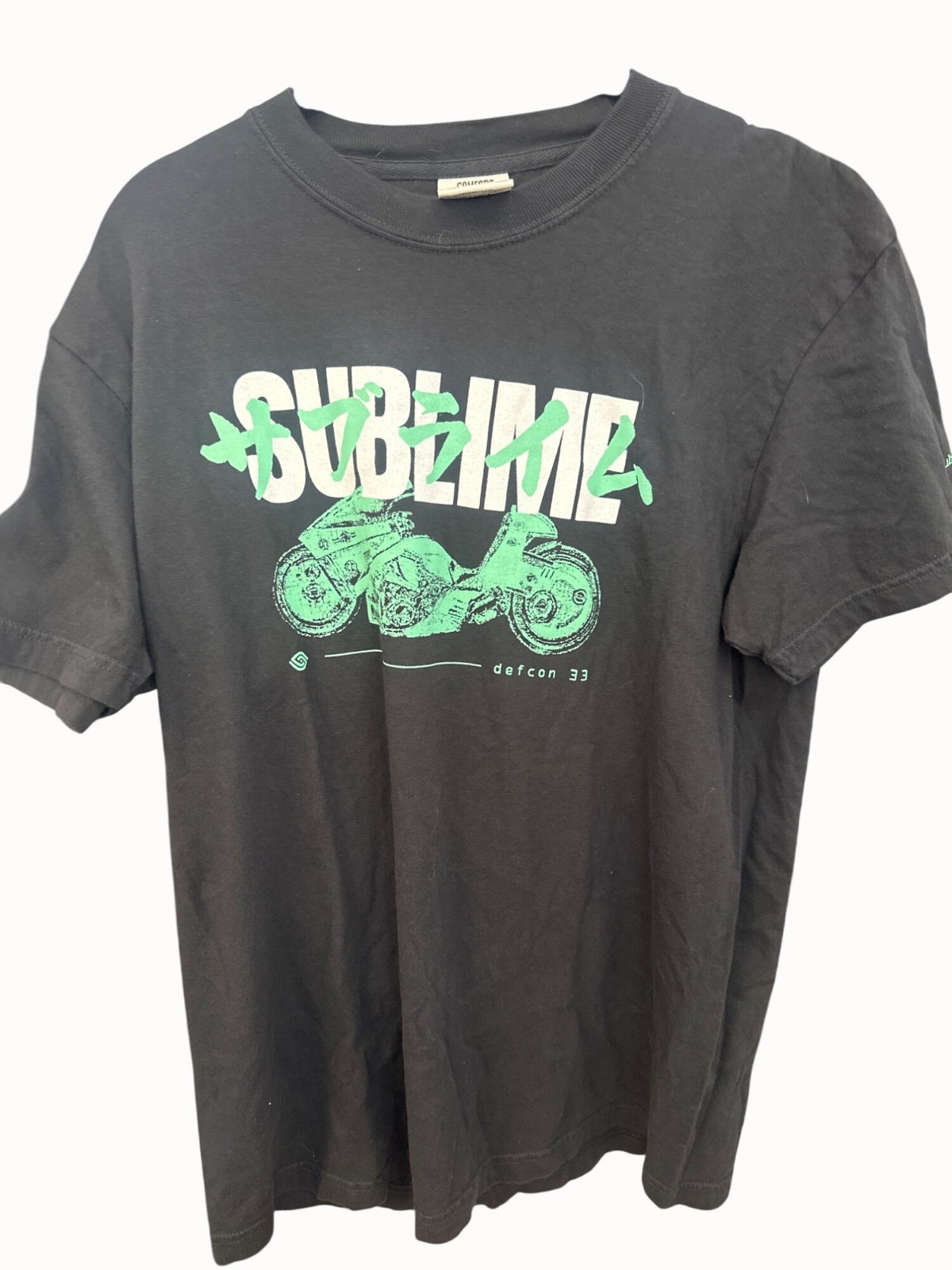 Sublime Security Defcon 33 Akira Motorcycle Japanese Anime Black T-Shirt M