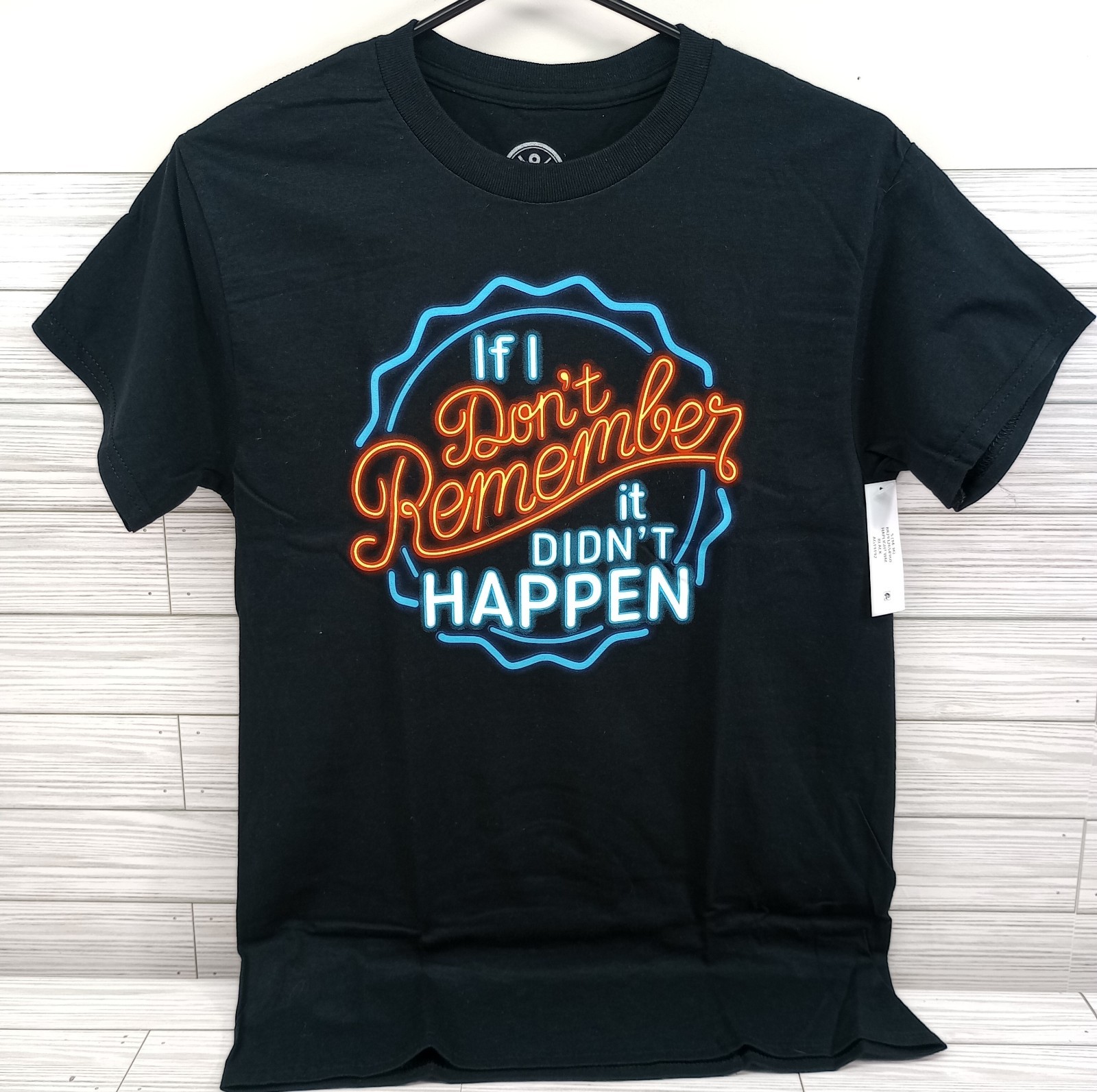 DOM If I Don&rsquo;t Remember It Didn&rsquo;t Happen Graphic Men&rsquo;s T-Shirt Black M Cotton