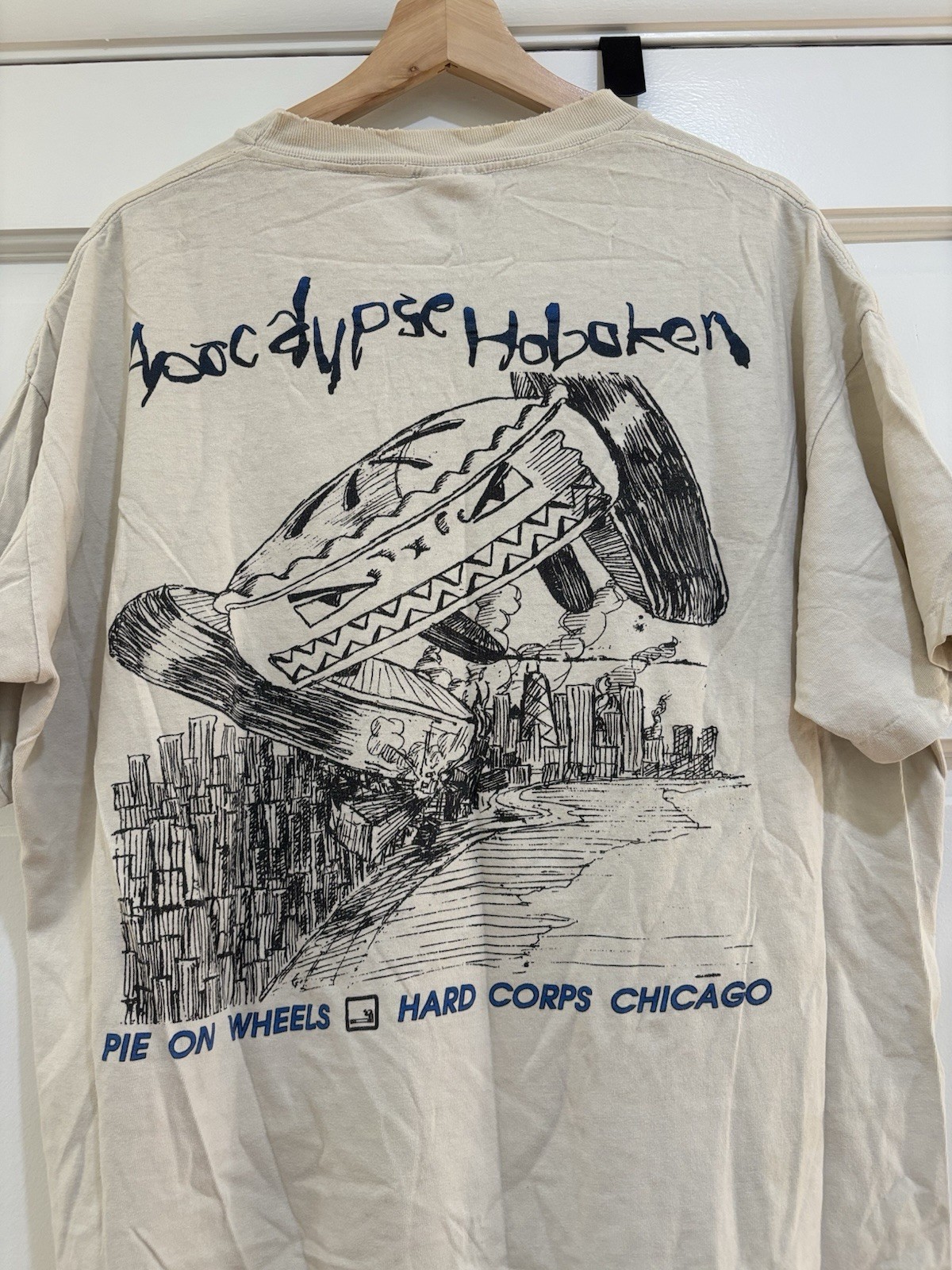 Vintage Apocalypse Hoboken Hardcore Punk Band T Shirt XL Wild Oats Chicago 90s