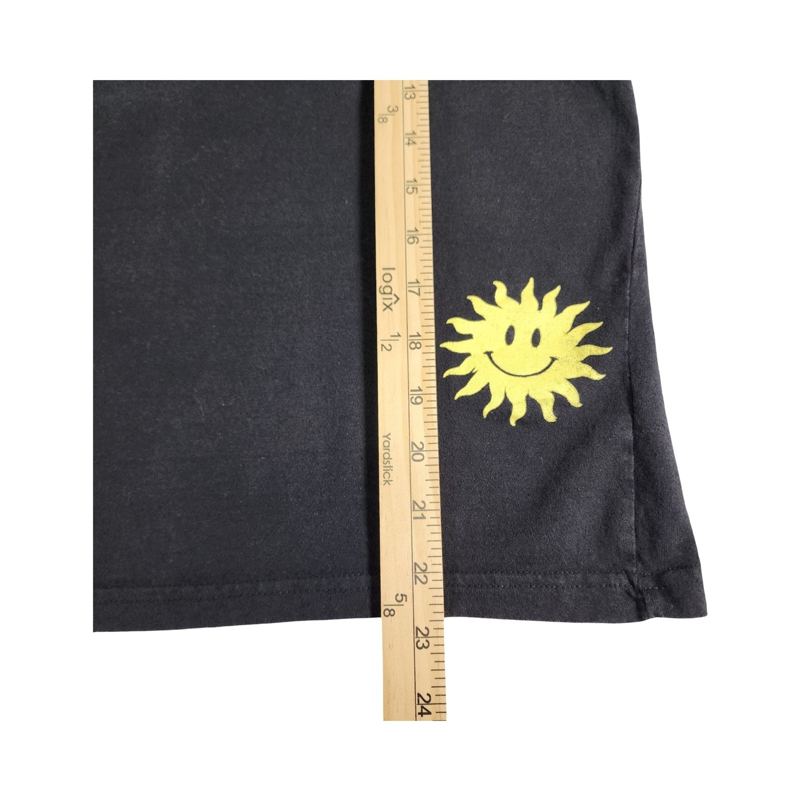 Brooklyn Cloth Black Graphic T Shirt Peace Sun Smiley Face Mens Medium