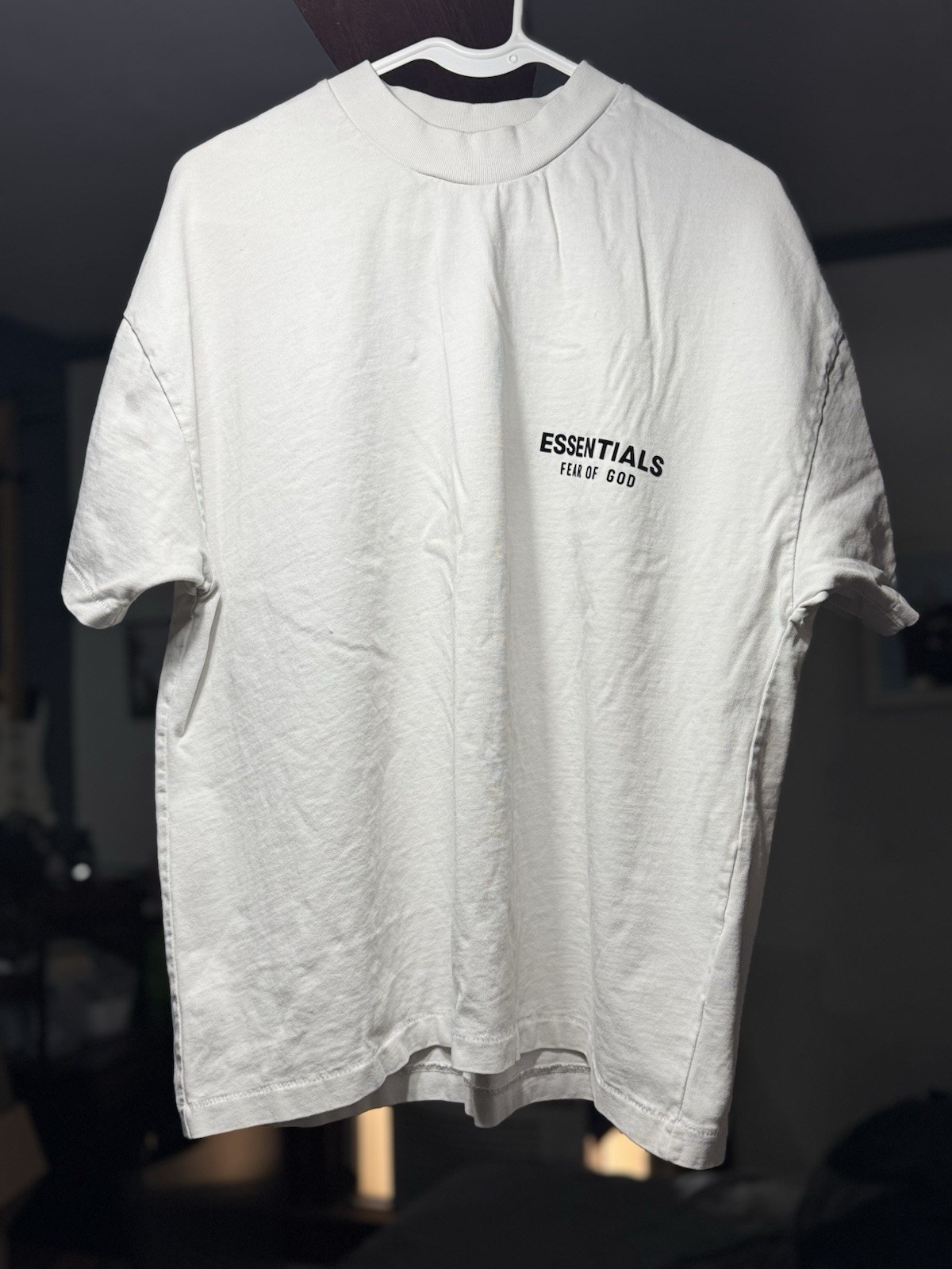 Fear of God Essentials Classic Tee &lsquo;Bright White&rsquo; XS Size Oversized T-Shirt SS25