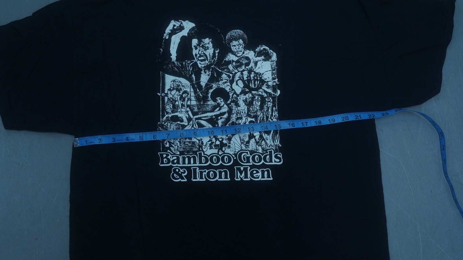 BAMBOO GODS & IRON MEN 1974 Blaxploitation Film Movie T-Shirt Black Size XL