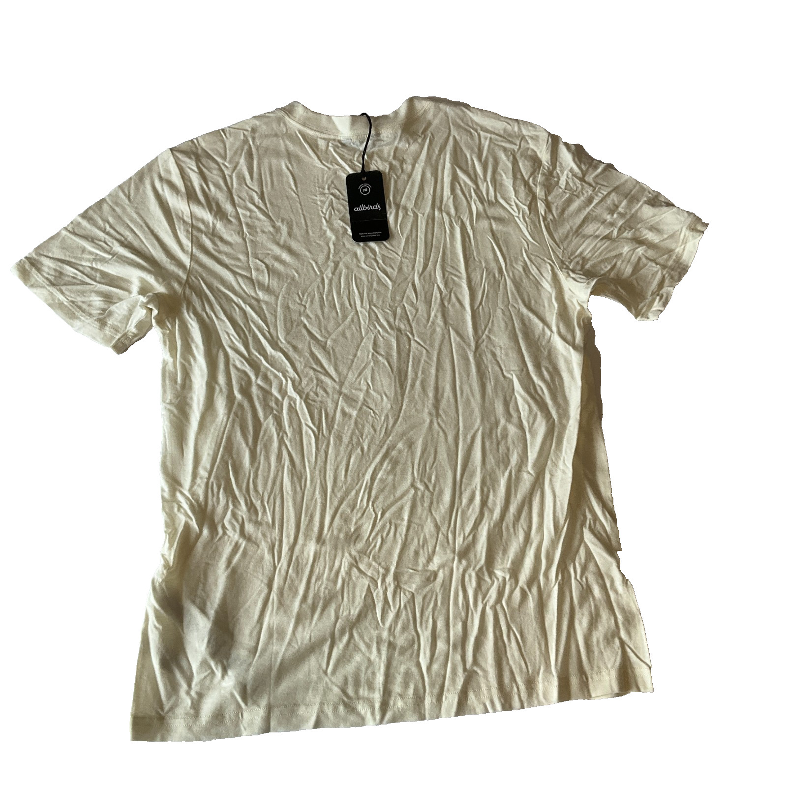 Allbirds Short Sleeve T Shirt Mens Size M Cream Sea Tee Stretch Crew Neck