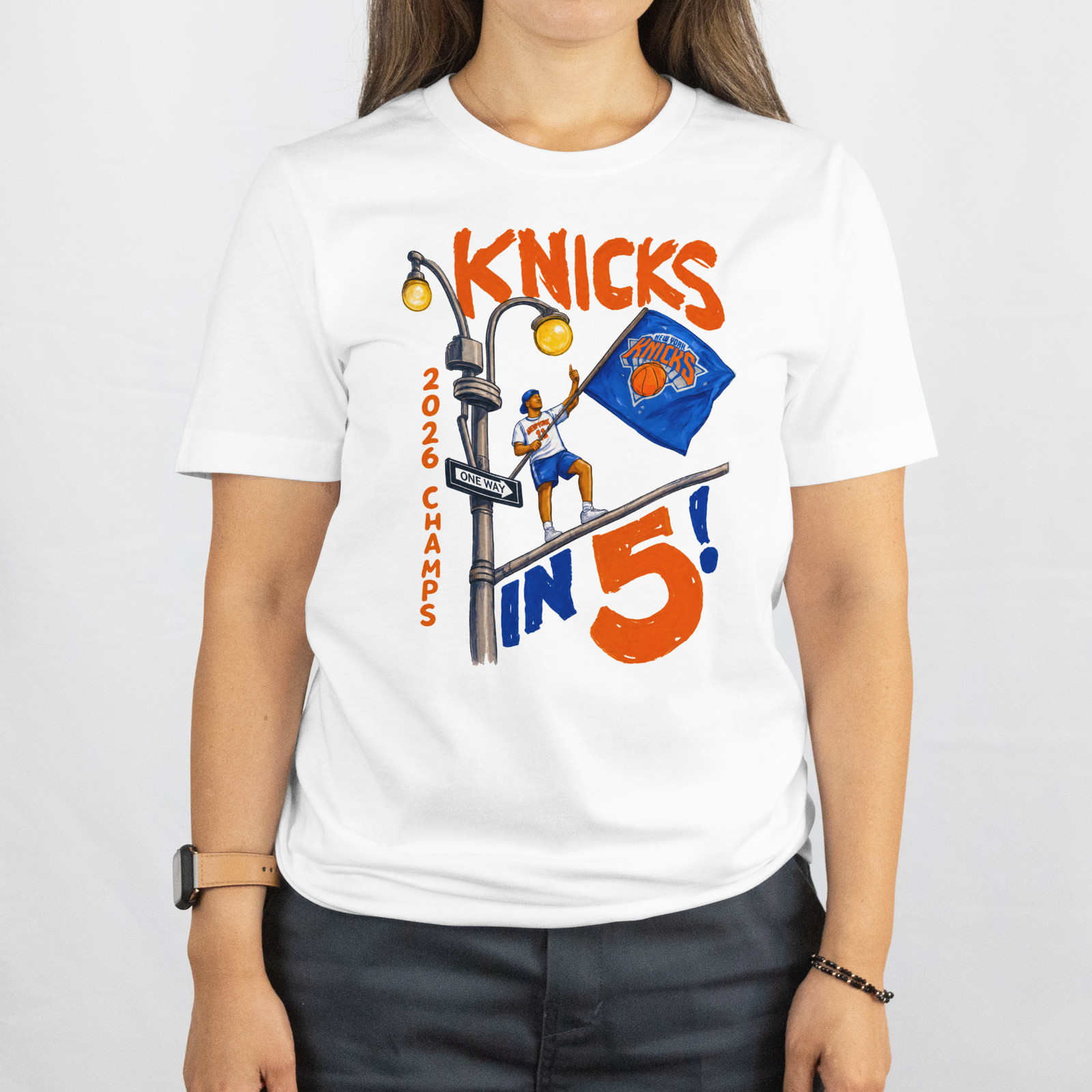 New York Knicks Graphic Tee Jersey Championship 2026 NBA Champs T-Shirt Vintage