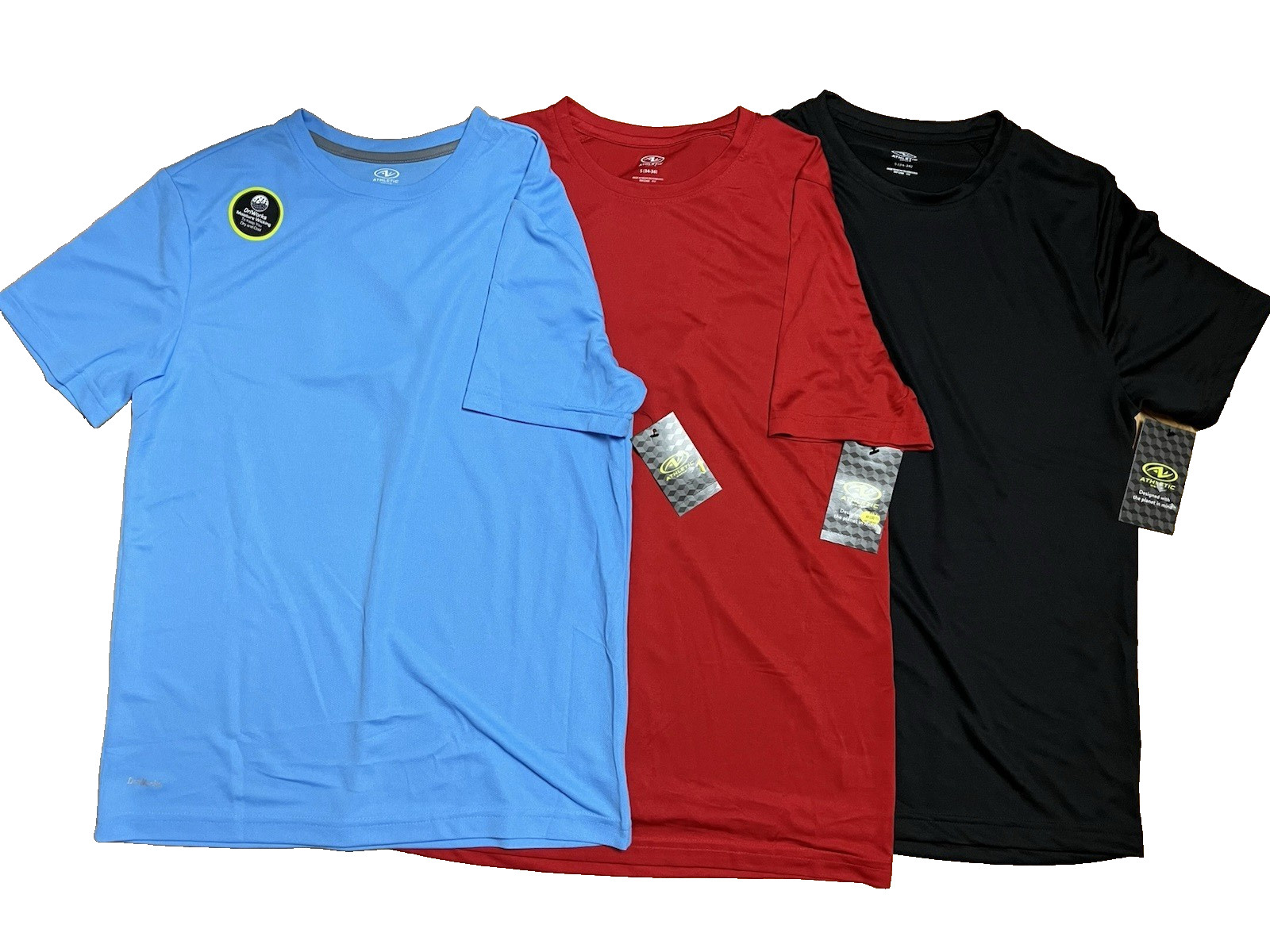 NEW men S Small lot of 3 performance t-shirt DriWorks