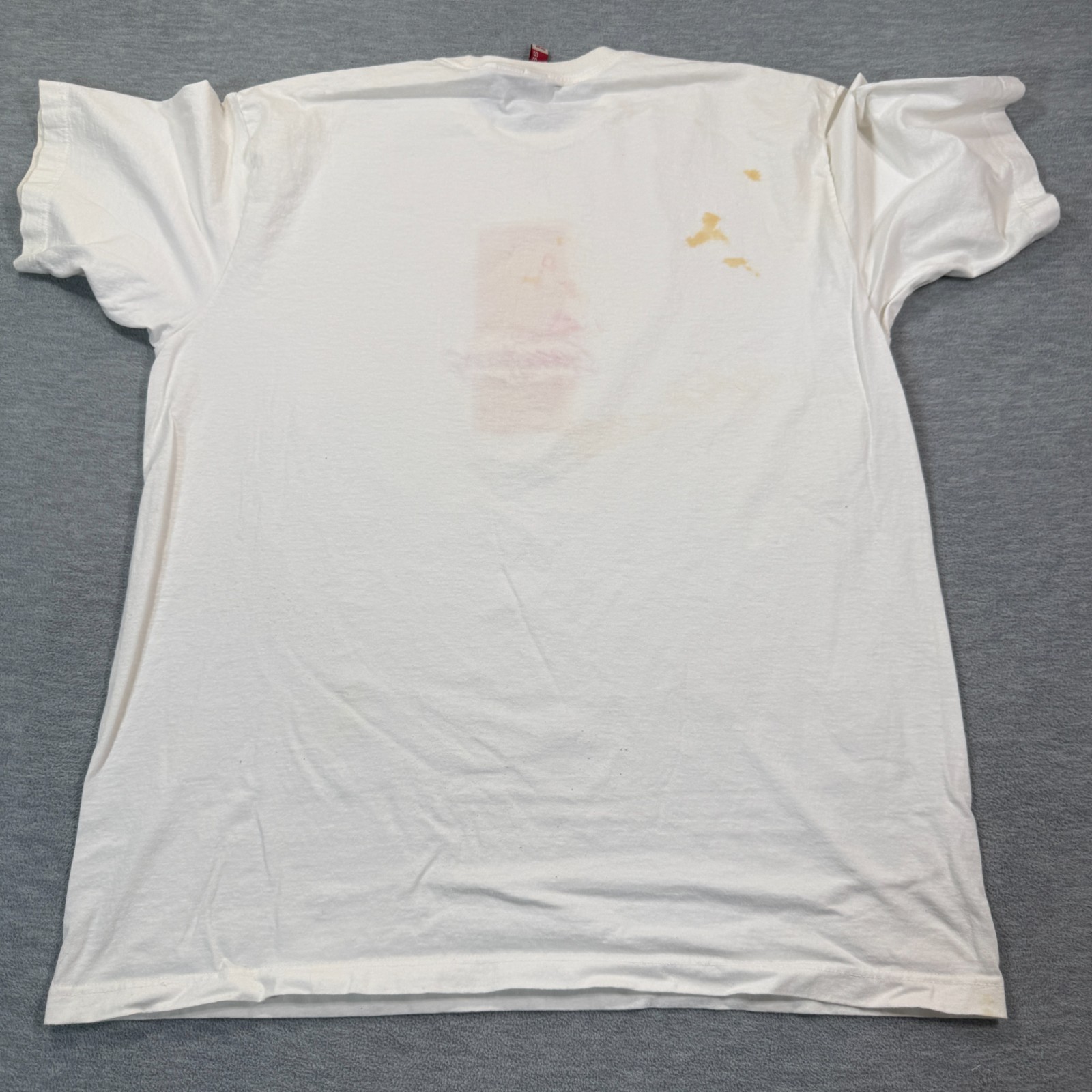 Guess T-Shirt Men Large White Short Sleeve Cotton Crew Neck Basic Logo 90s