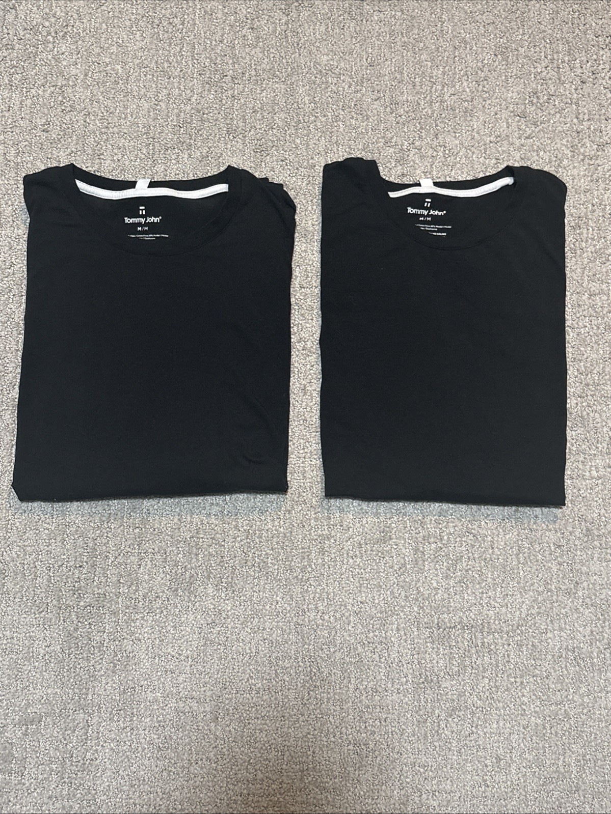 Tommy John Men’s Pair Of Crewneck Tee Shirts Black Size Medium