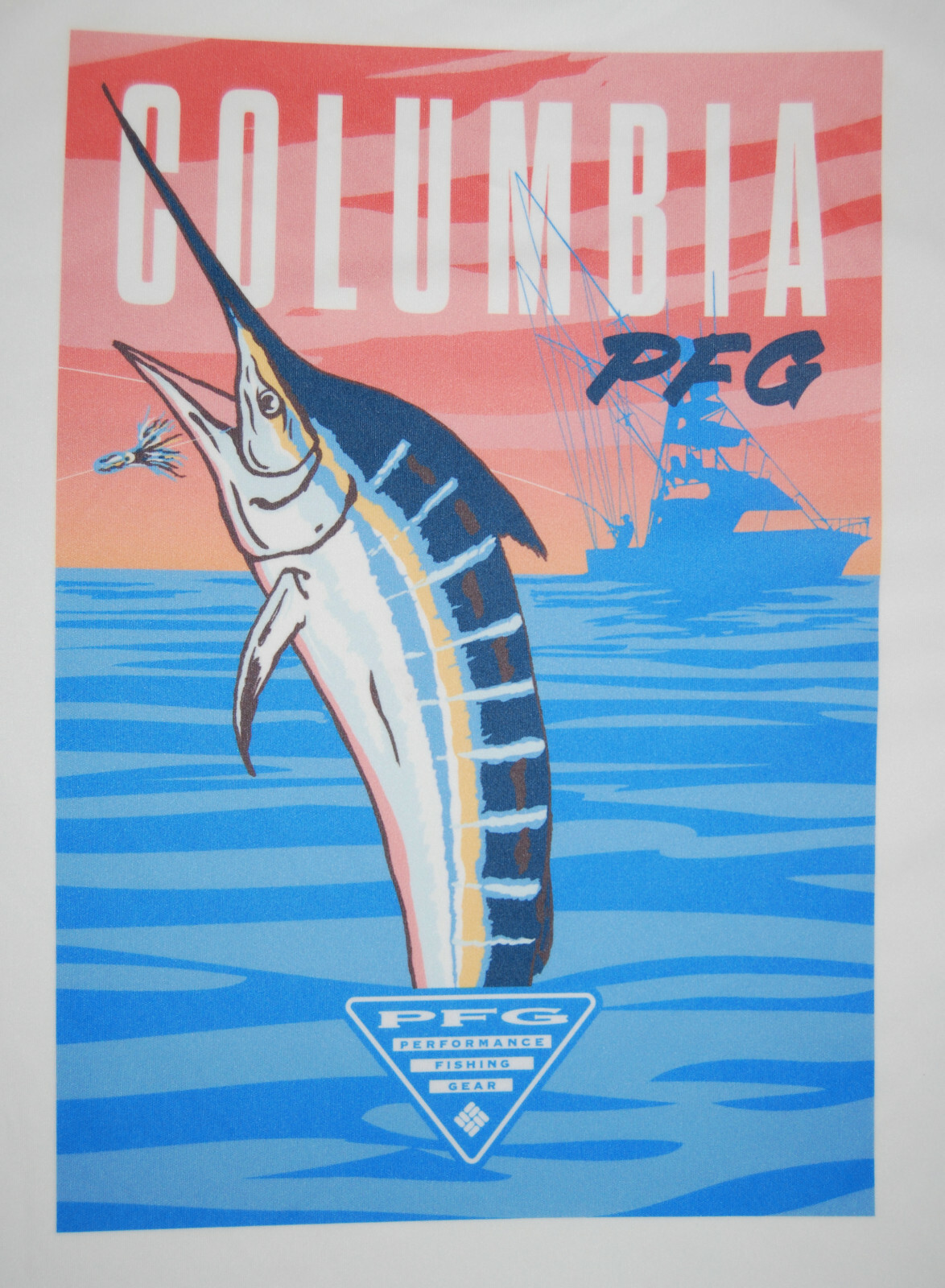 NWT Columbia PFG Mens White Terminal Tackle Swordfish Wicking LS Shirt L XXL