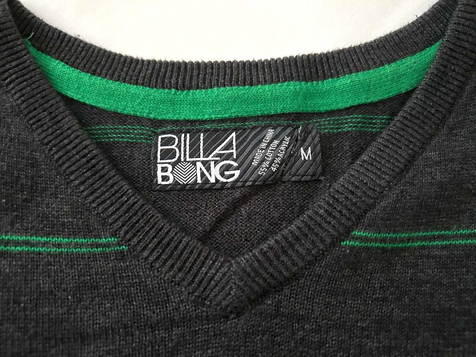 VTG BILLABONG SURF/SKATE Stripe Shirt – OLD LOGO – COTTON BLEND WASHABLE Men&rsquo;s M