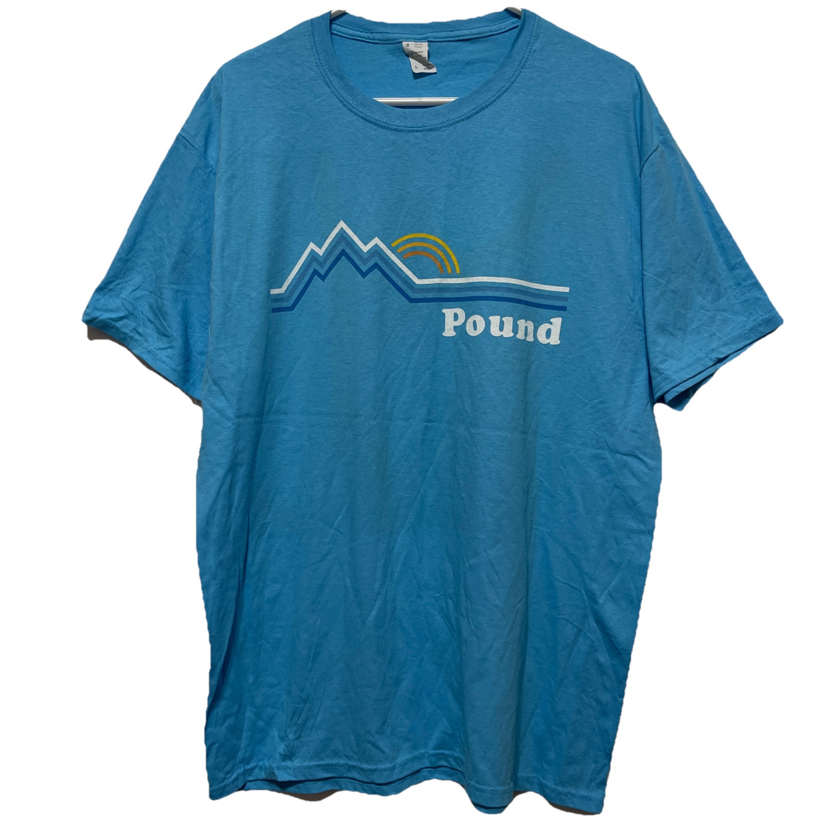 Pound Men’s Aquatic Blue T-Shirt Size Large