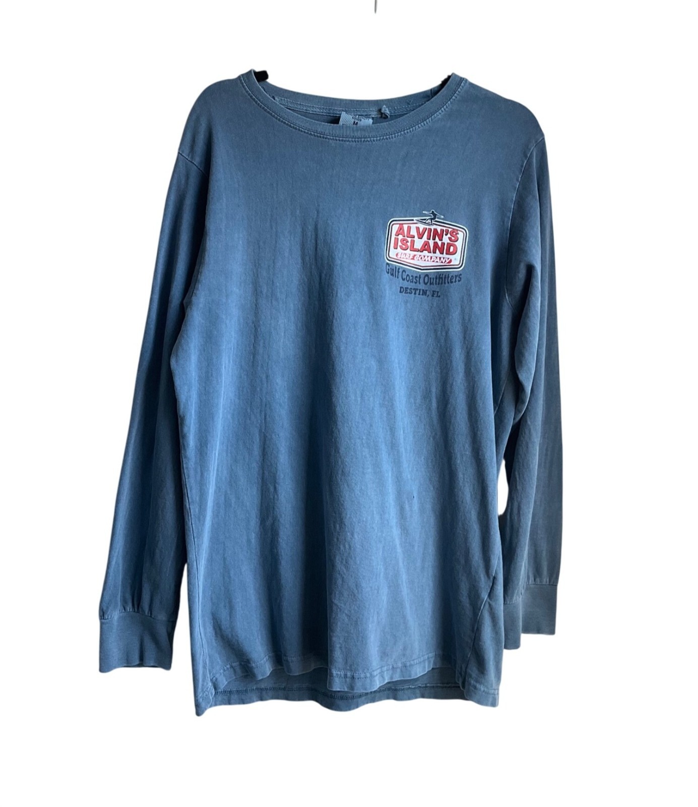 U.S. Vintage Alvins Island Surf Co Gulf Coast Outfitter Blue Destin Fl Tee-Shirt