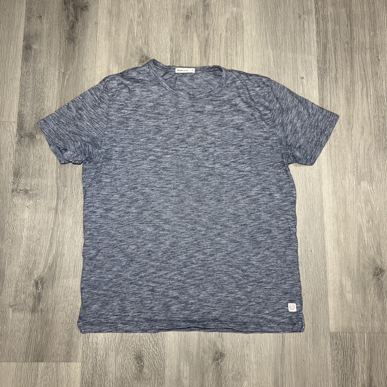 Marine Layer Mens Pocket T Shirt Medium Blue Short Sleeve Casual