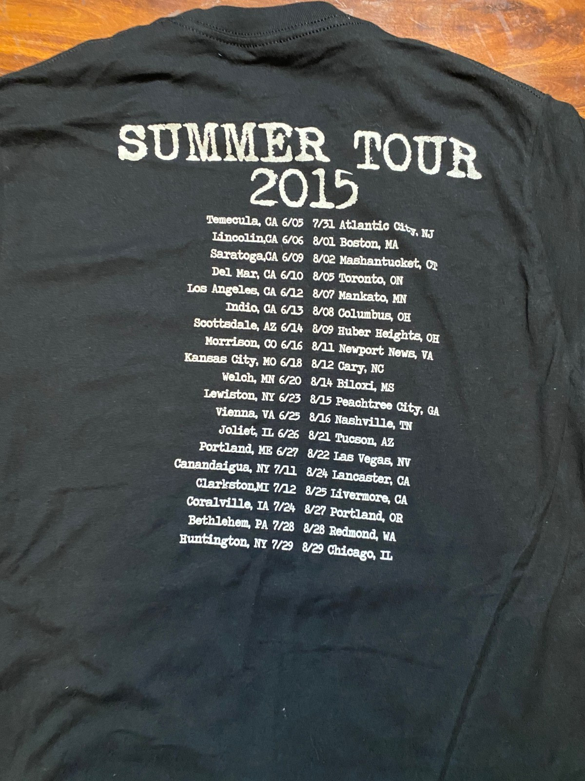 CHEAP TRICK 2015 Summer Tour Double Sided Concert Tee 80&rsquo;s Rock Black SZ L-NWOT